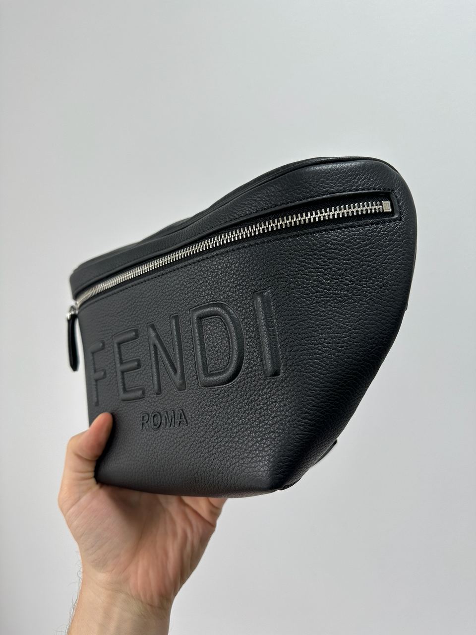 Fendi FF Zipped Belt Black Bag - 5