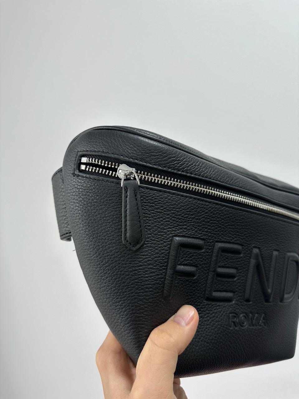 Fendi FF Zipped Belt Black Bag - 6