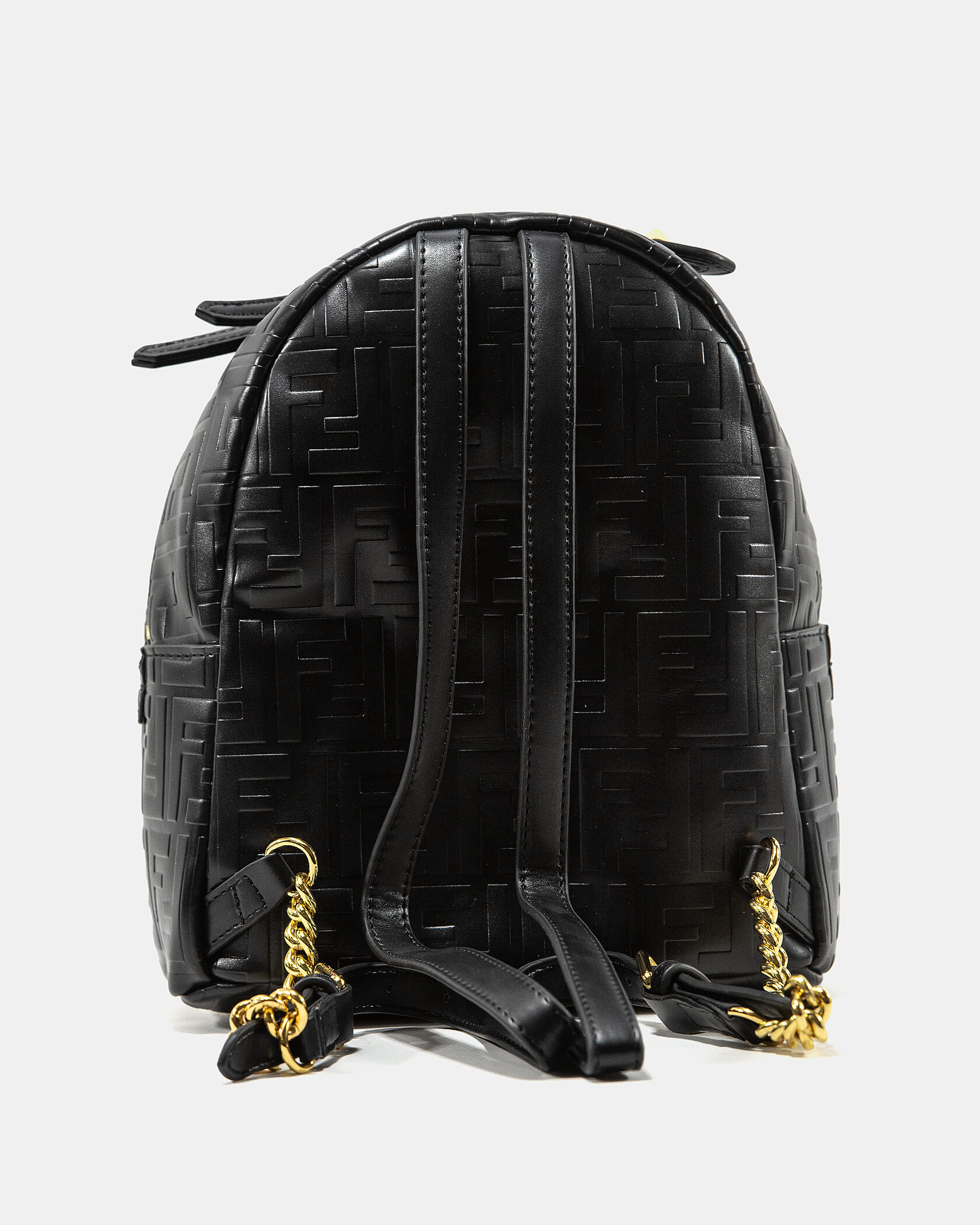 Fendi Mini Backpack in black embossed FF leather - 5