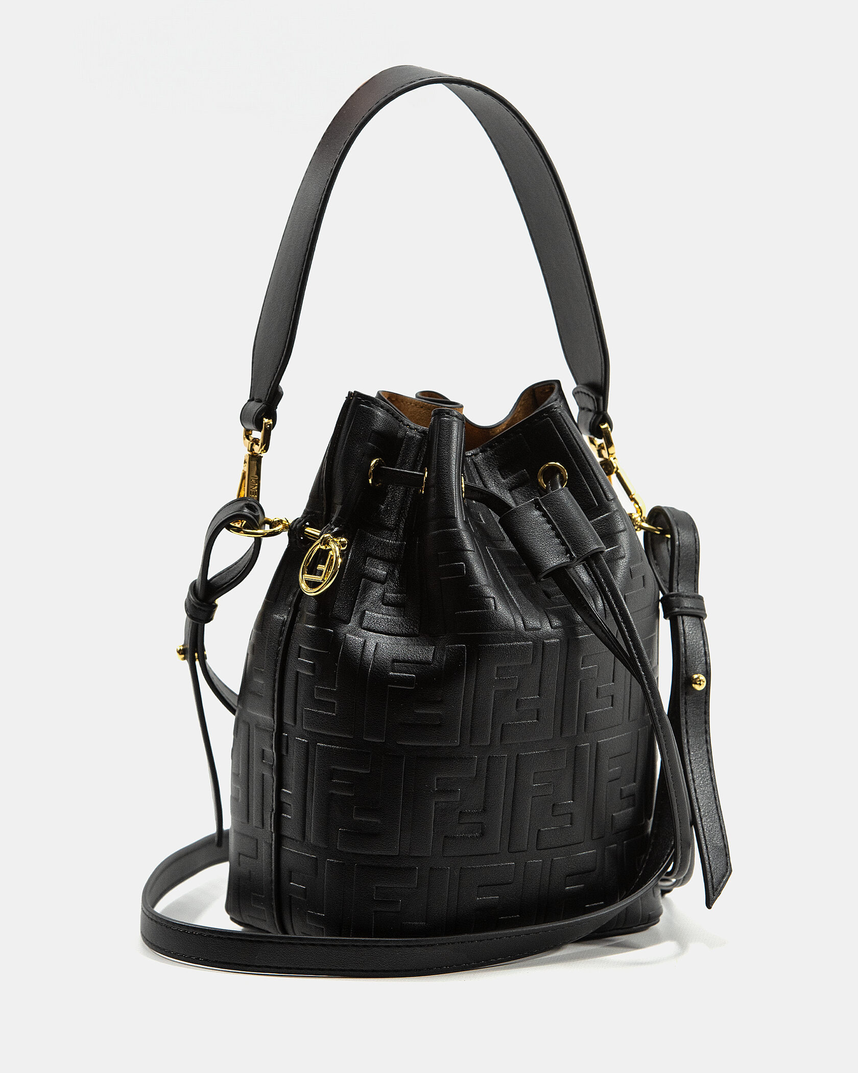 Fendi Mon Trésor bag in black embossed FF leather - 6