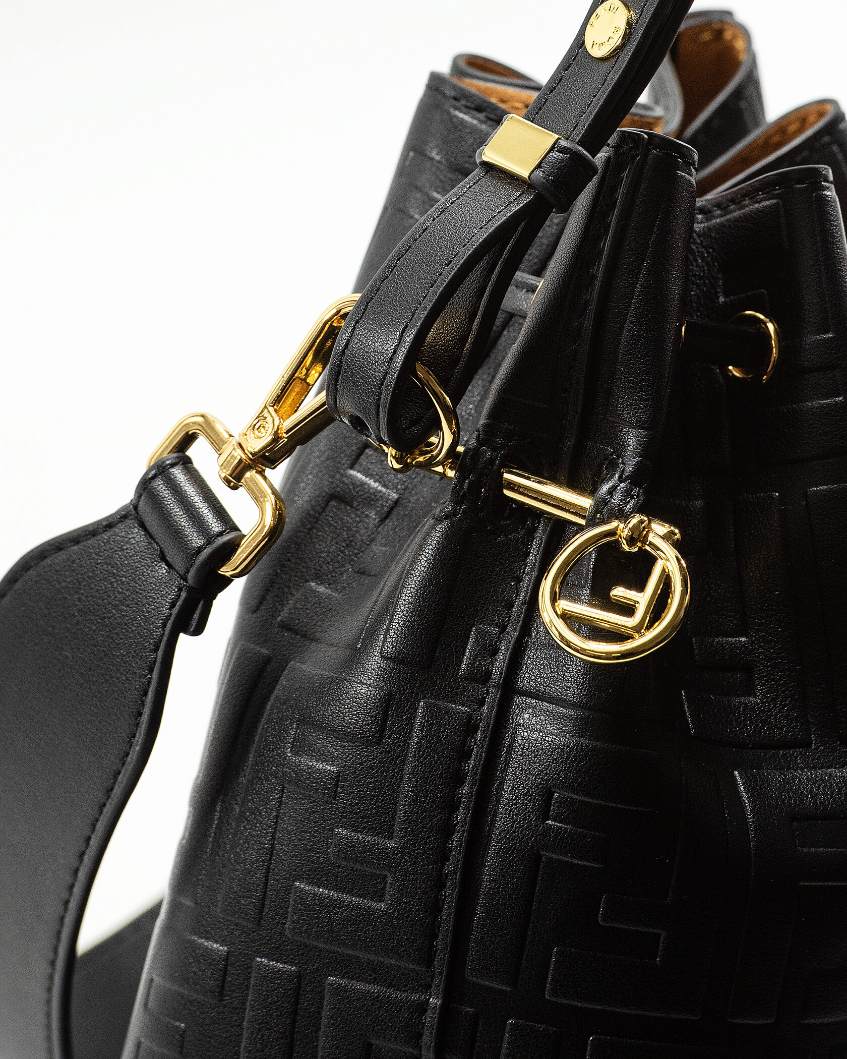 Fendi Mon Trésor bag in black embossed FF leather - 9