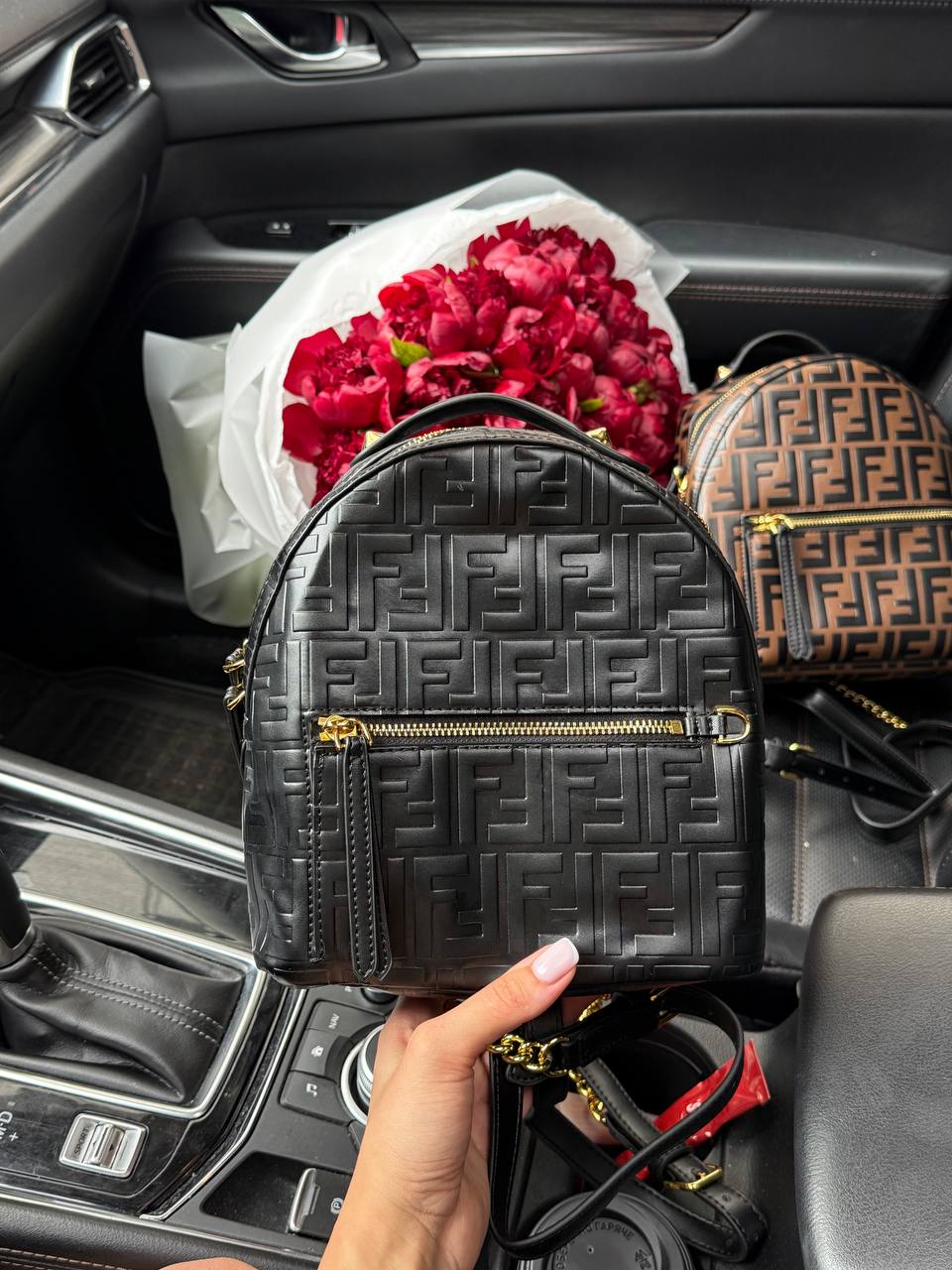 Fendi Nappa FF 1974 Embossed Mini Backpack - 2