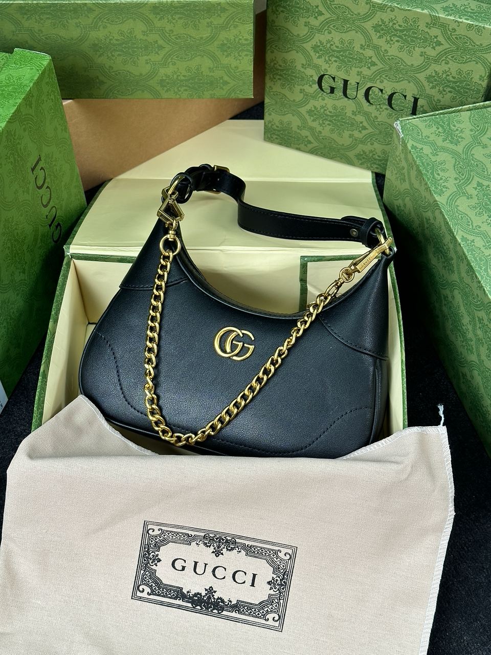 Gucci Aphrodite Small Shoulder Bag Black - 2