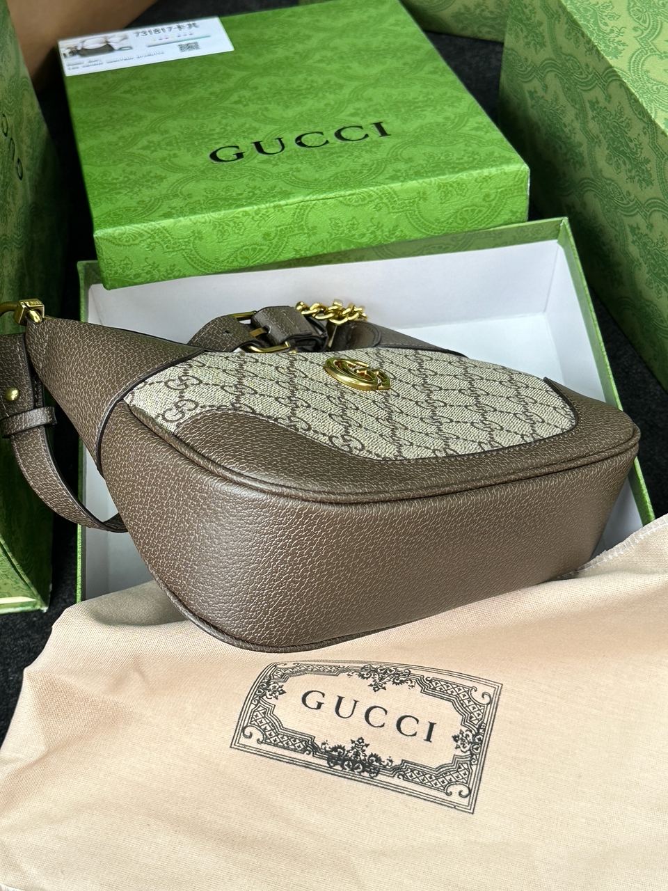 Gucci Aphrodite Small Shoulder Bag Grey - 10