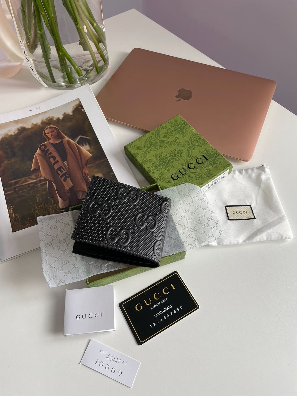 Gucci Black Signature Coin Wallet - 4