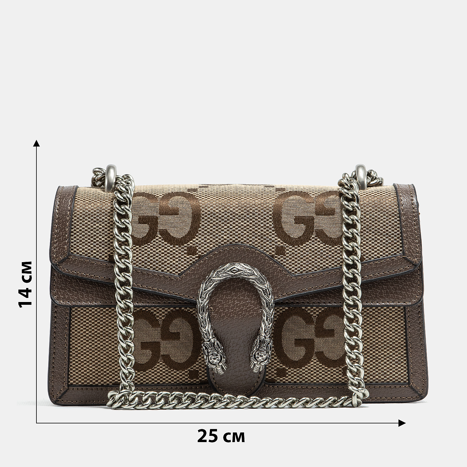 Gucci Dionysus Small Shoulder Bag in GG Supreme Canvas Beige/Brown - 3