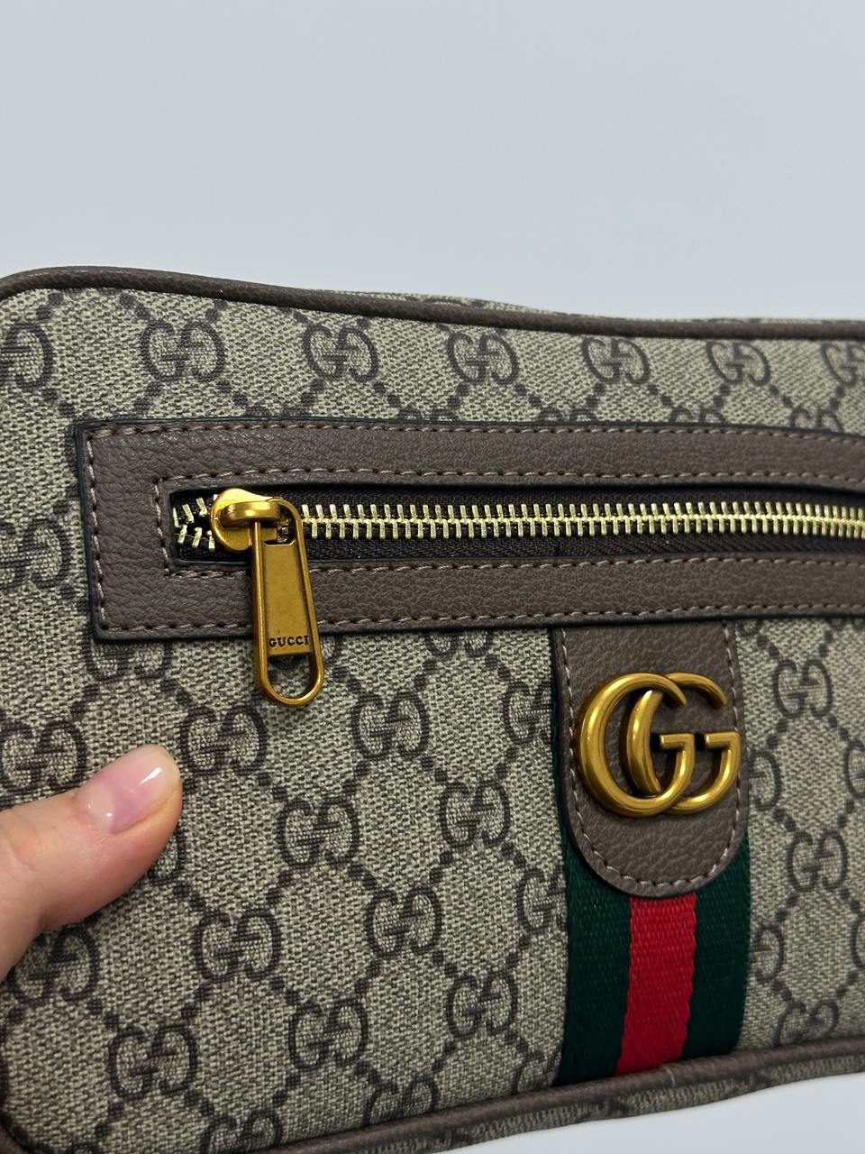 Gucci GG Belt Bag With Zip Pocket Beige - 4