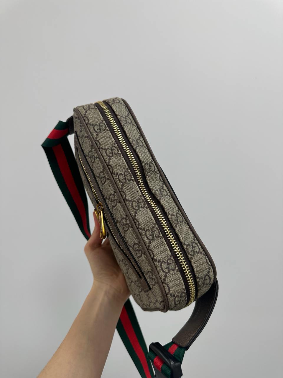 Gucci GG Belt Bag With Zip Pocket Beige - 9