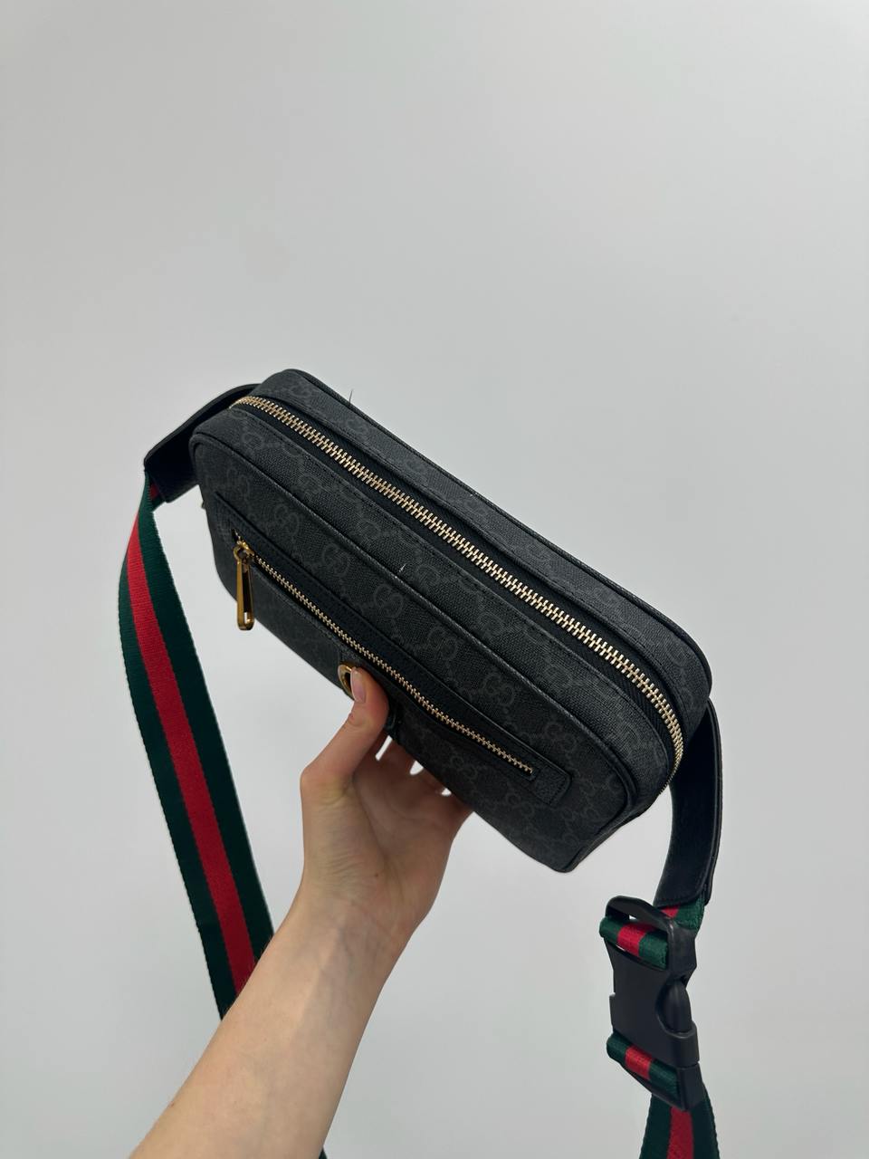 Gucci GG Belt Bag With Zip Pocket Grey - 8