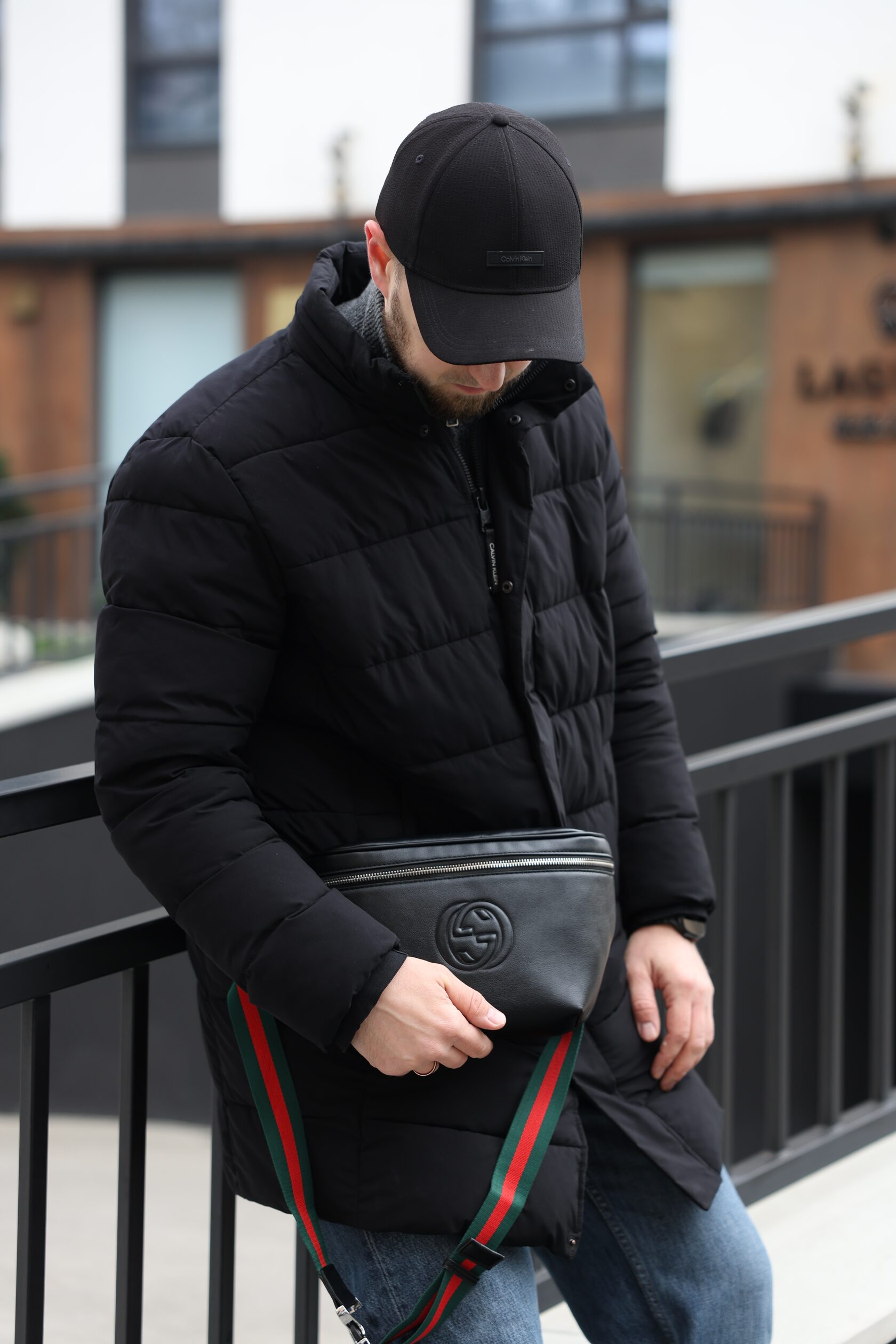 Gucci GG Leather Belt Bag Black - 9