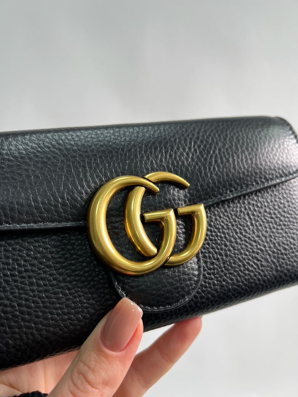 Gucci GG Marmont Button Wallet Black/Gold - 9
