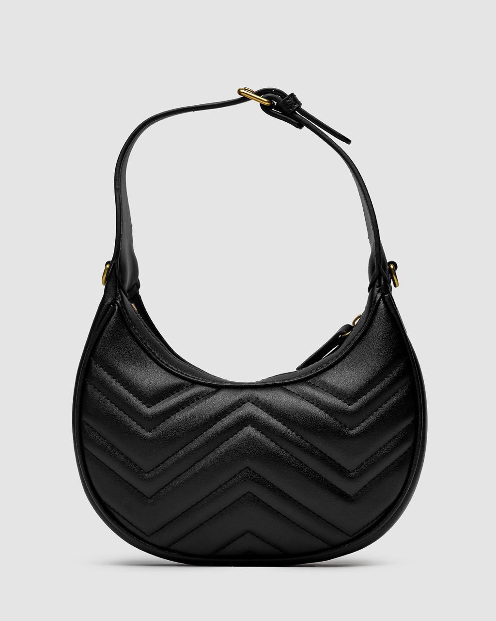 Gucci Half Moon Marmont Leather Shoulder Bag - 13