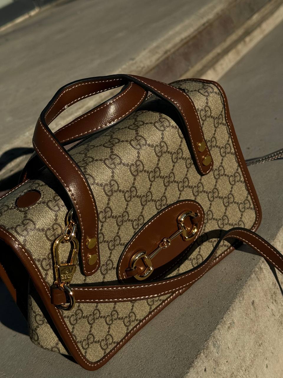 Gucci Horsebit 1955 GG Mini Top Handle Bag in Brown - 5