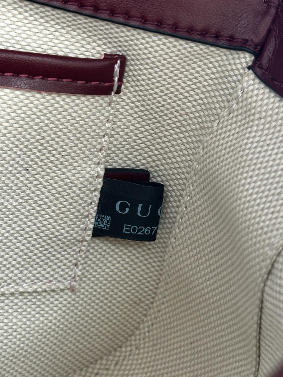 Gucci Horsebit 1955 Mini Bag Beige/Burgundy - 14