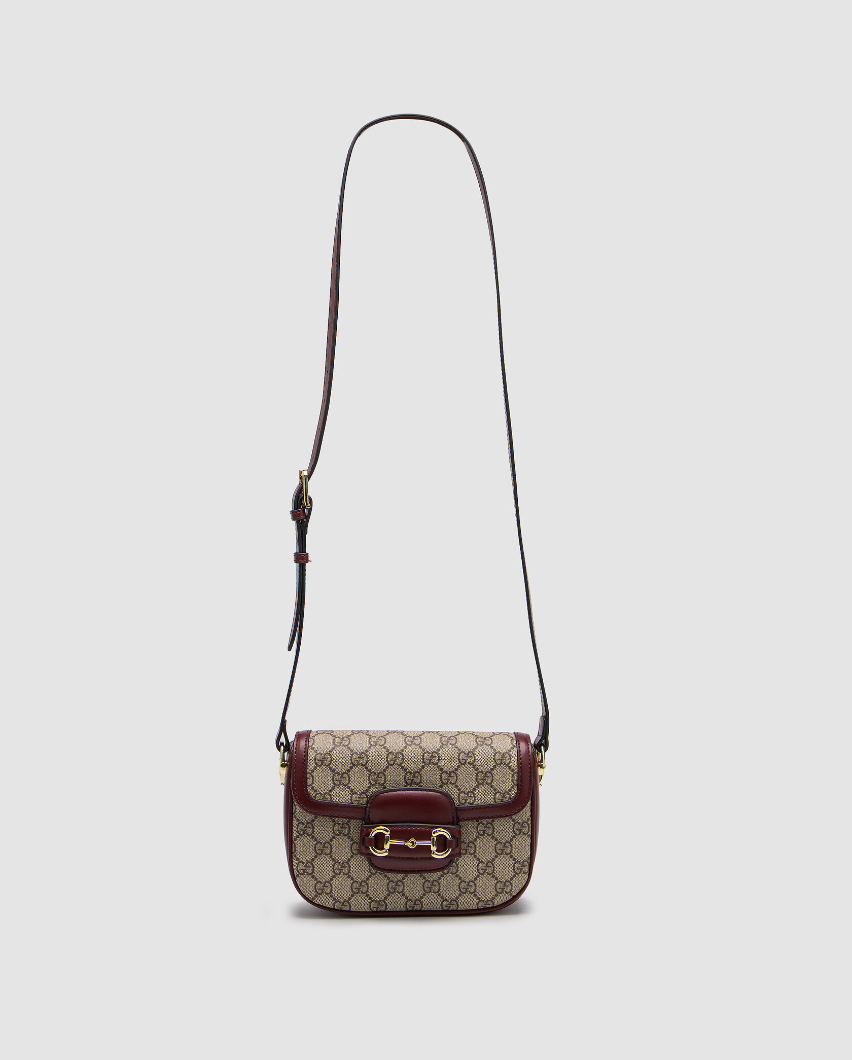 Gucci Horsebit 1955 Mini Bag Beige/Burgundy - 3