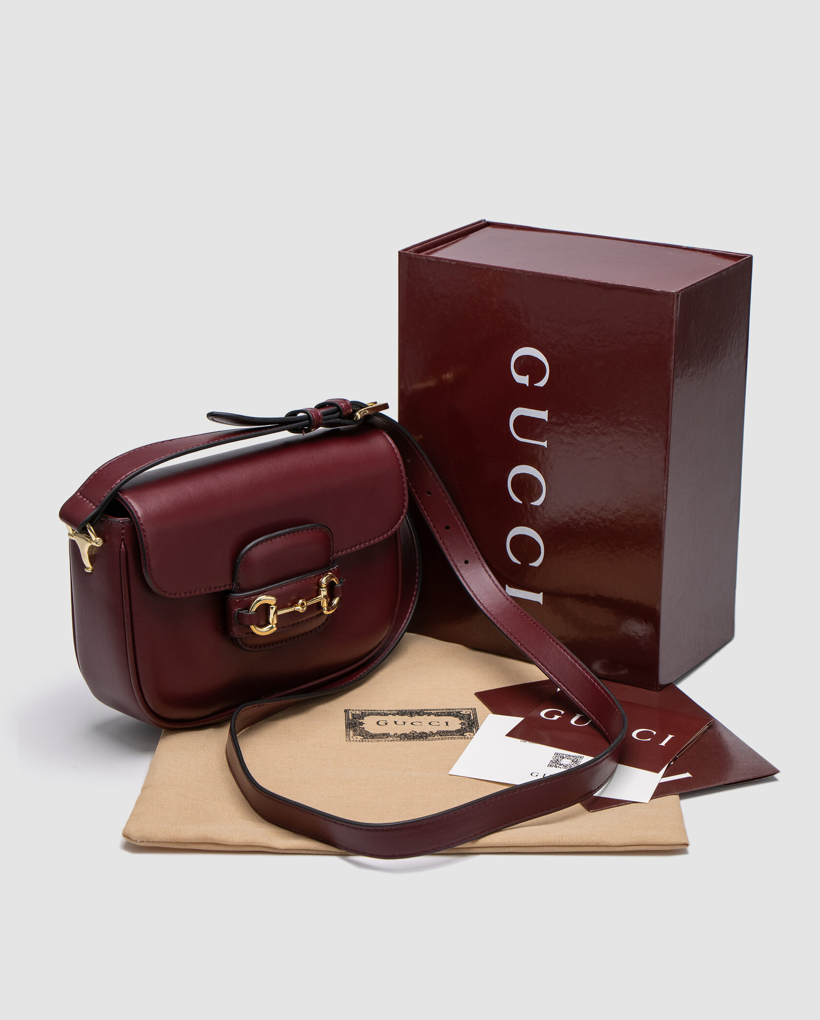 Gucci Horsebit 1955 Mini Bag Burgundy Soft - 2