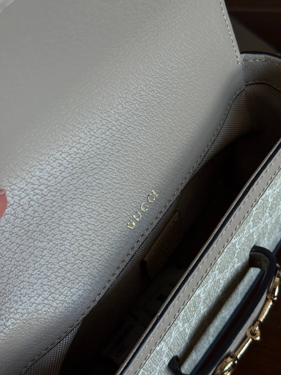 Gucci Horsebit 1955 Mini Bag Light Grey Soft - 12