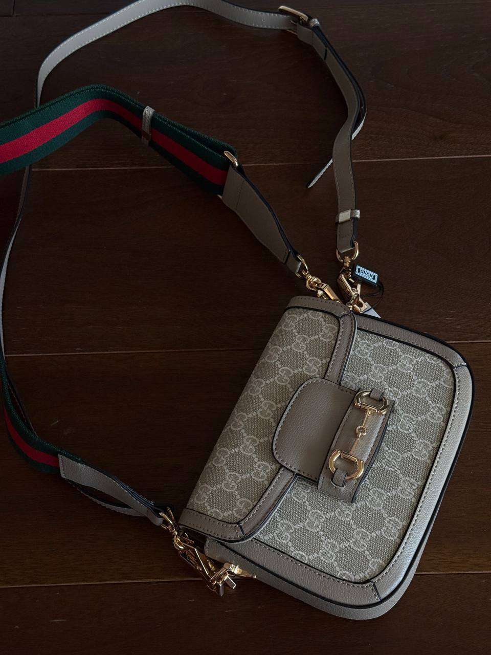 Gucci Horsebit 1955 Mini Bag Light Grey Soft - 5