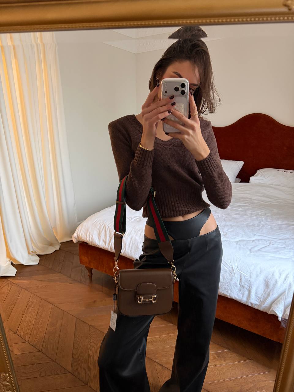 Gucci Horsebit 1955 Mini Bag Total Brown Soft - 3