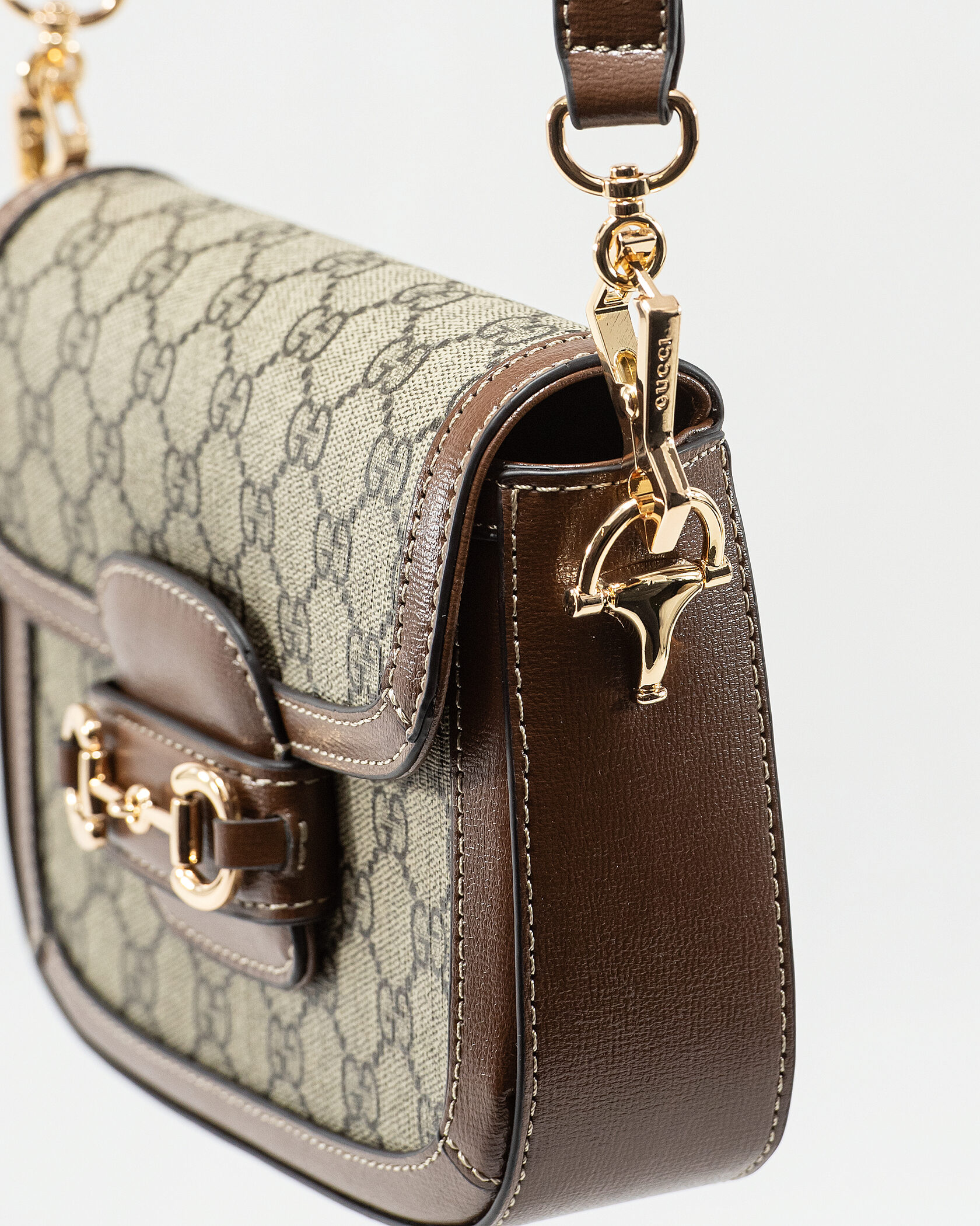 Gucci Horsebit 1955 Shoulder Bag Grey/Brown - 8