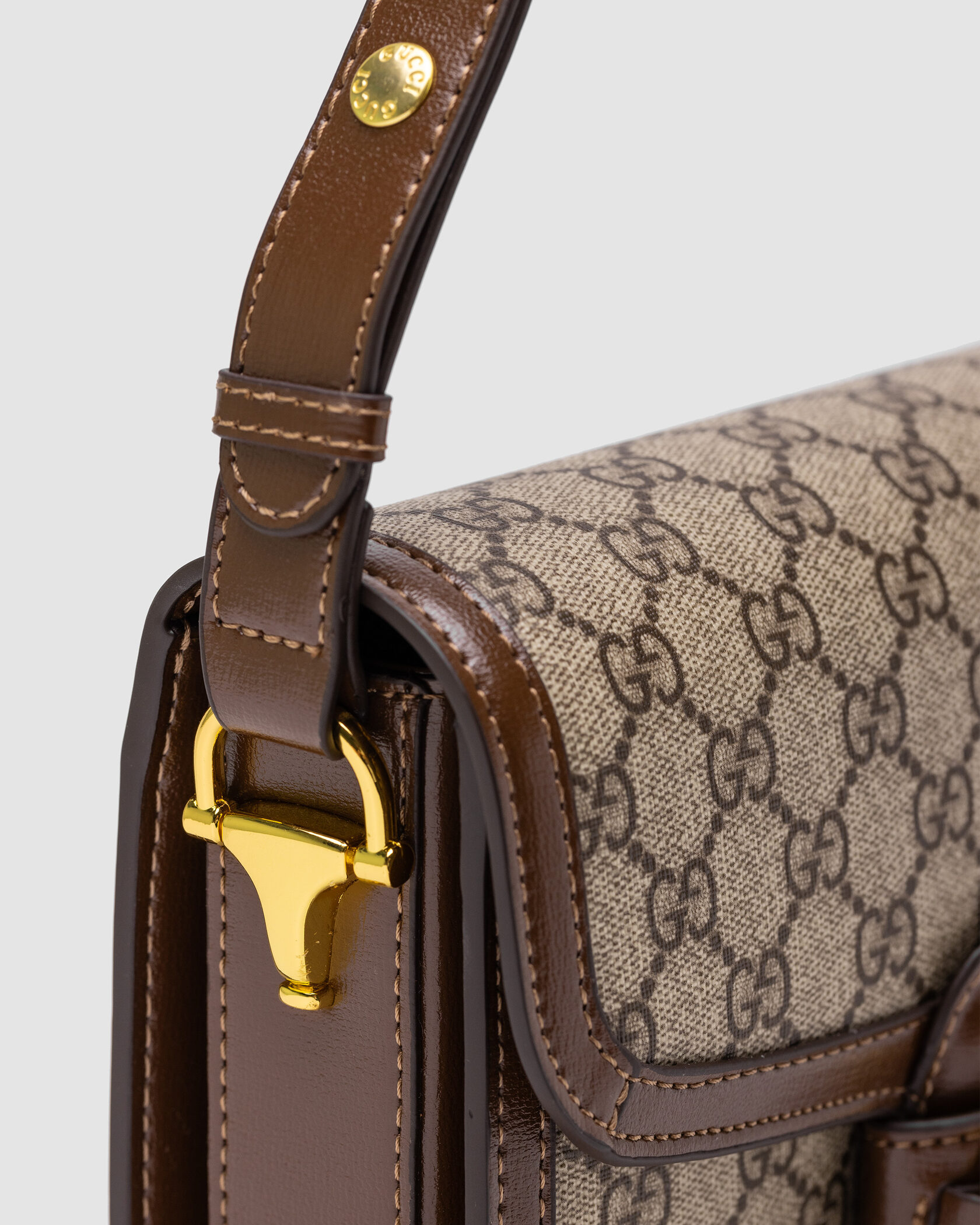 Gucci Horsebit 1955 Shoulder Bag Grey/Brown - 10