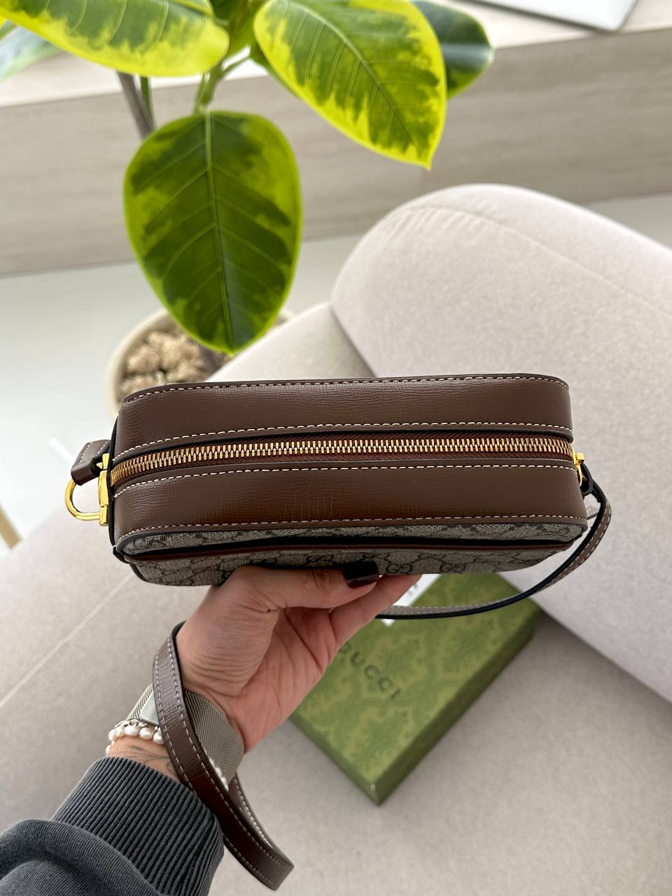 Gucci Horsebit 1955 Small Shoulder Bag Brown - 4