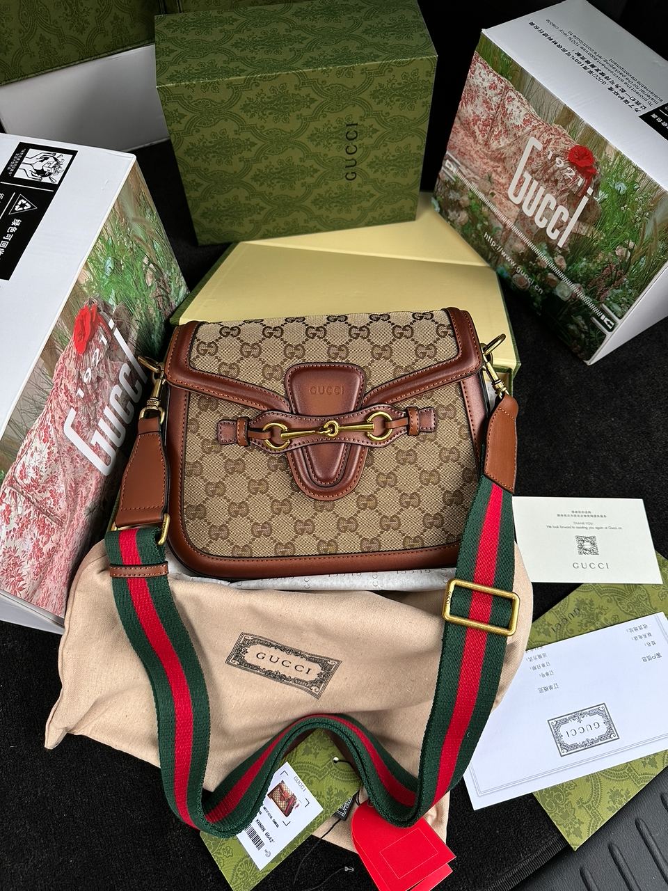 Gucci Lady Web GG Canvas Shoulder Bag - 2