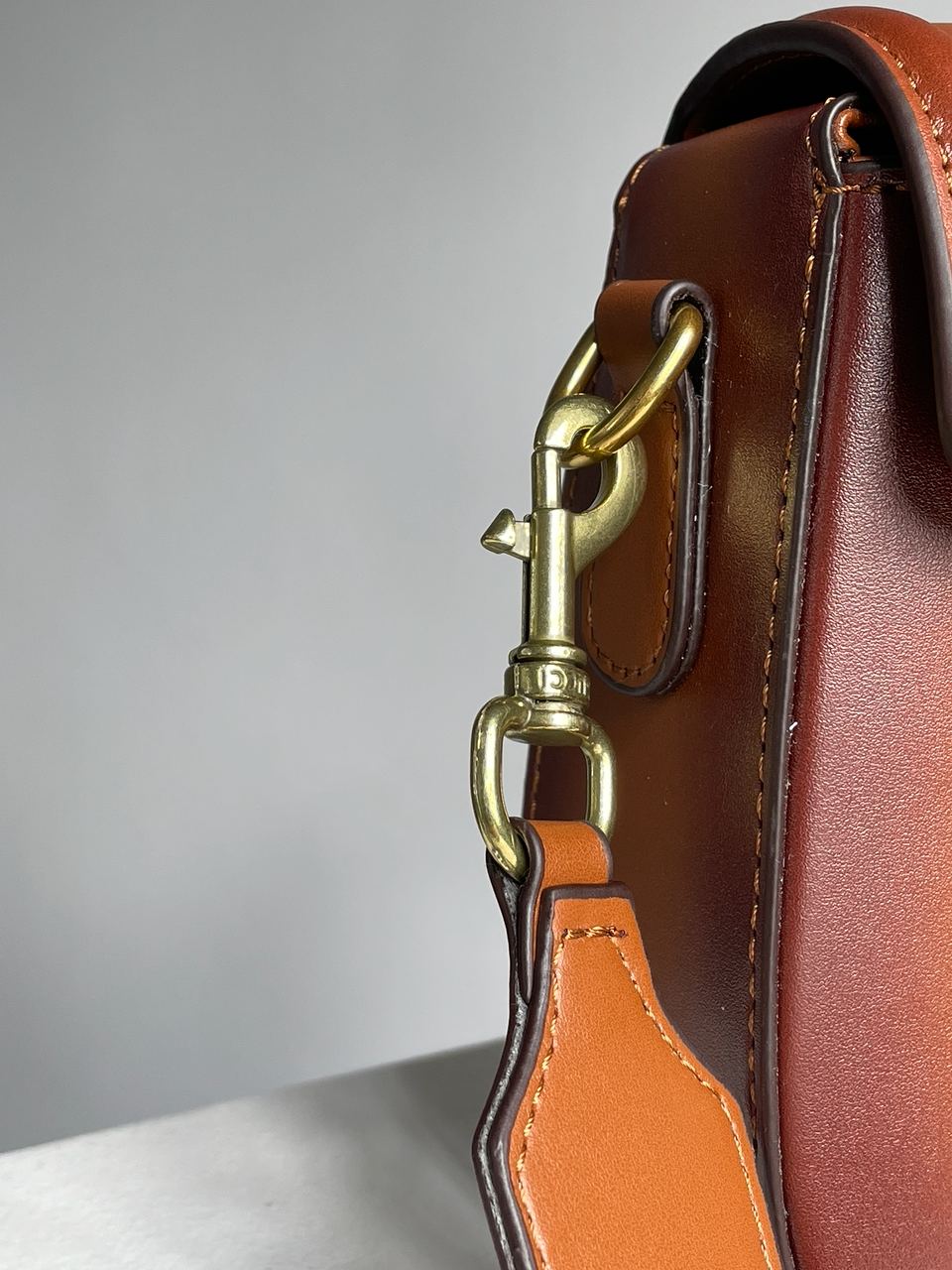 Gucci Lady Web Leather Shoulder Bag Brown - 32