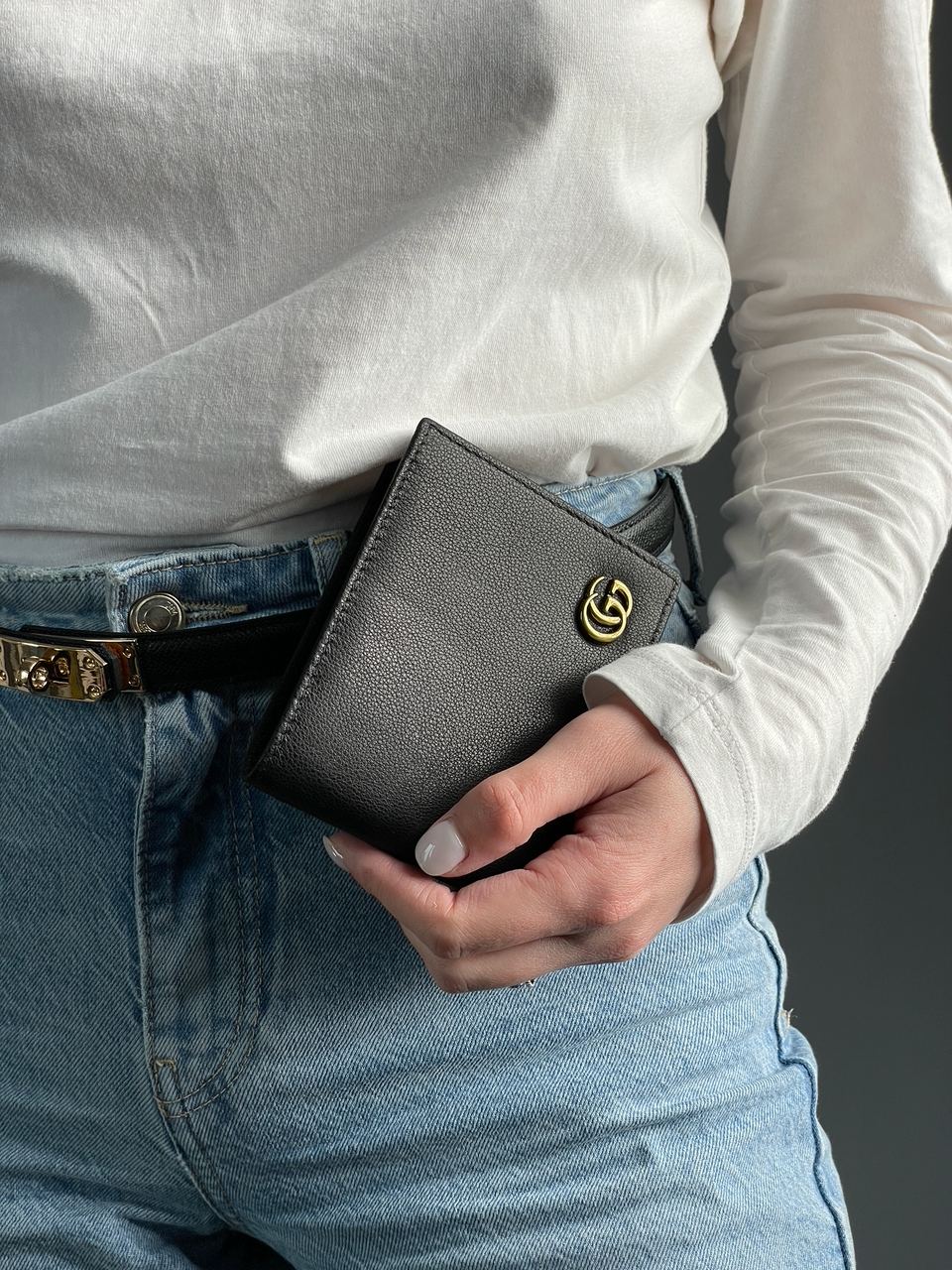 Gucci Leather GG Marmont Coin Wallet Black - 5