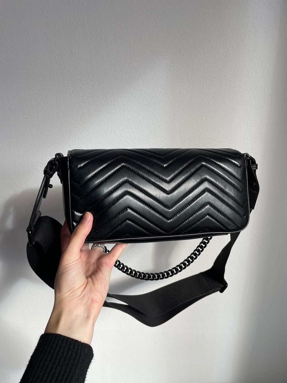 Gucci Marmont Medium Shoulder Bag Total Black - 14