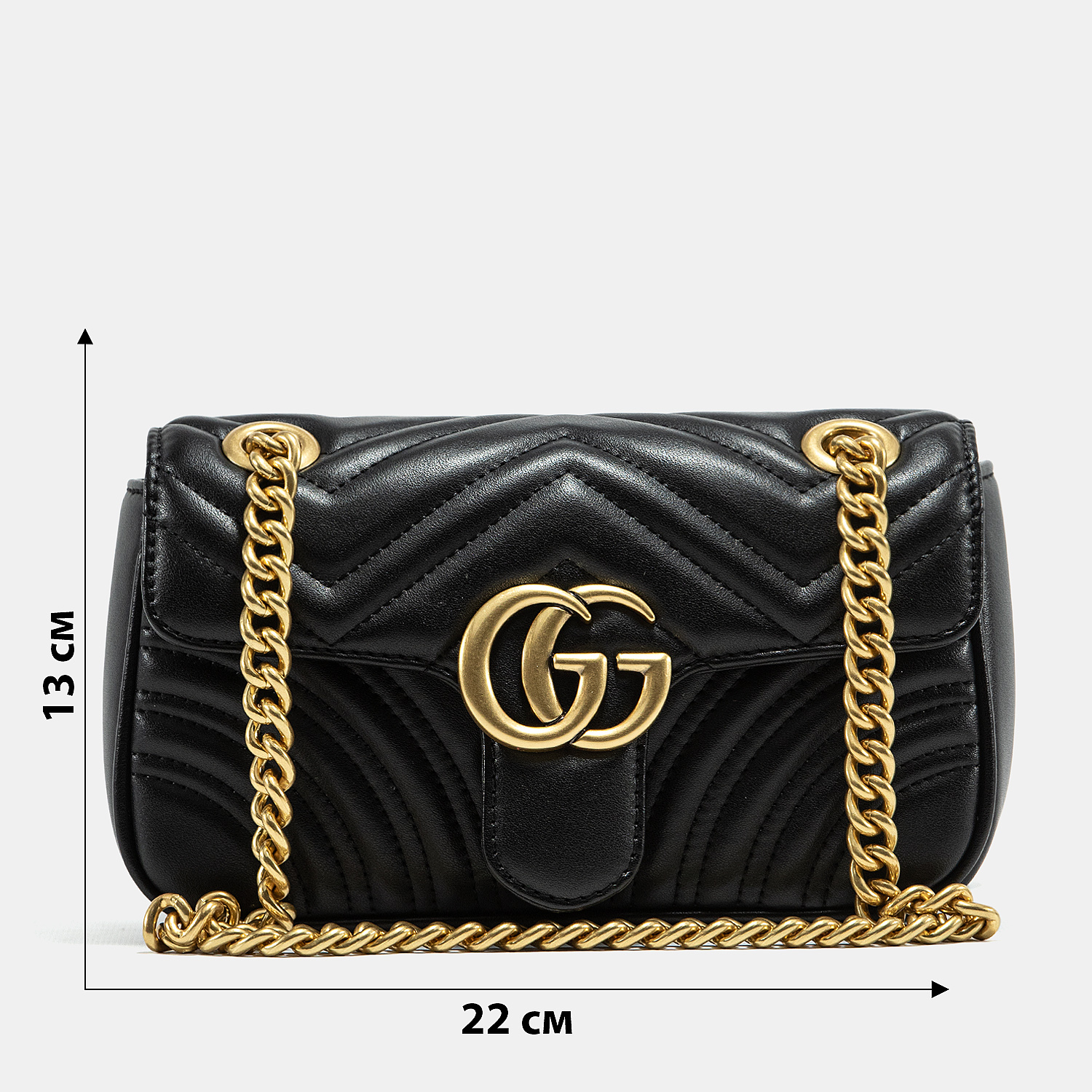 Gucci Marmont Mini Shoulder Bag Black - 5