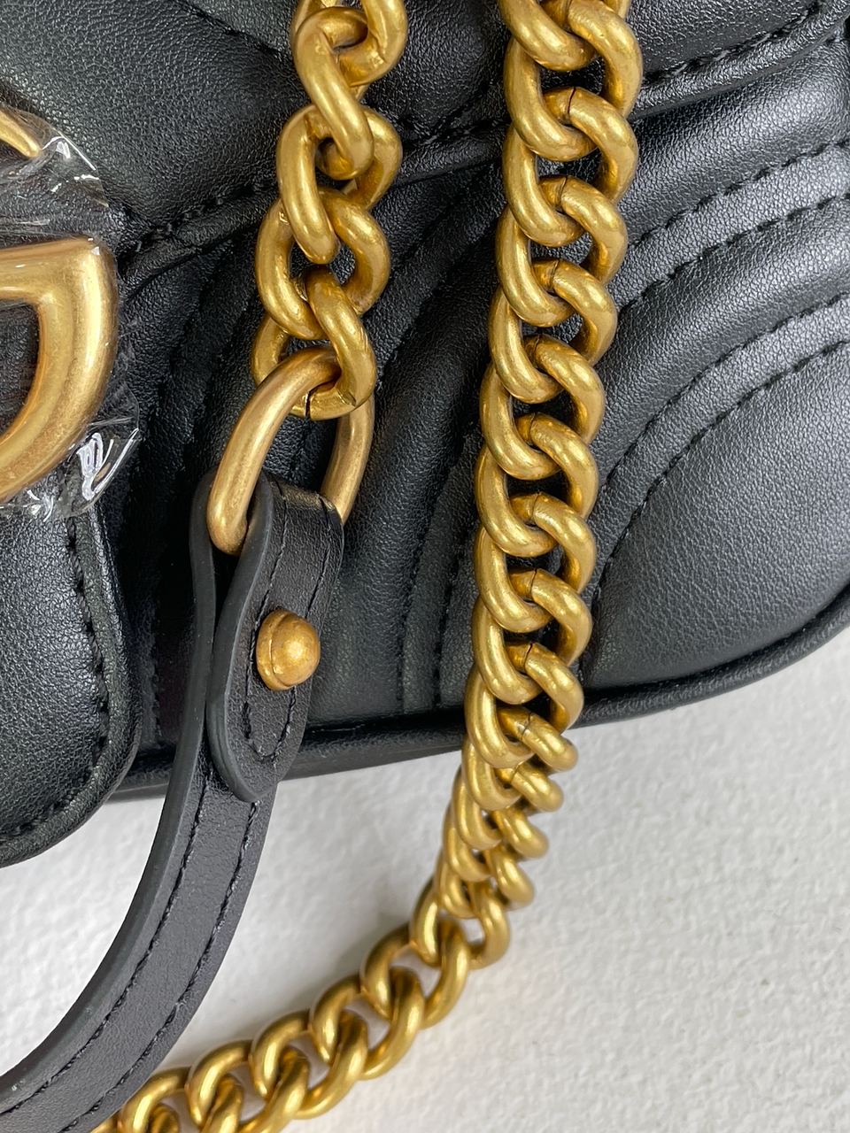 Gucci Marmont Mini Shoulder Bag, Gold Hardware - 16