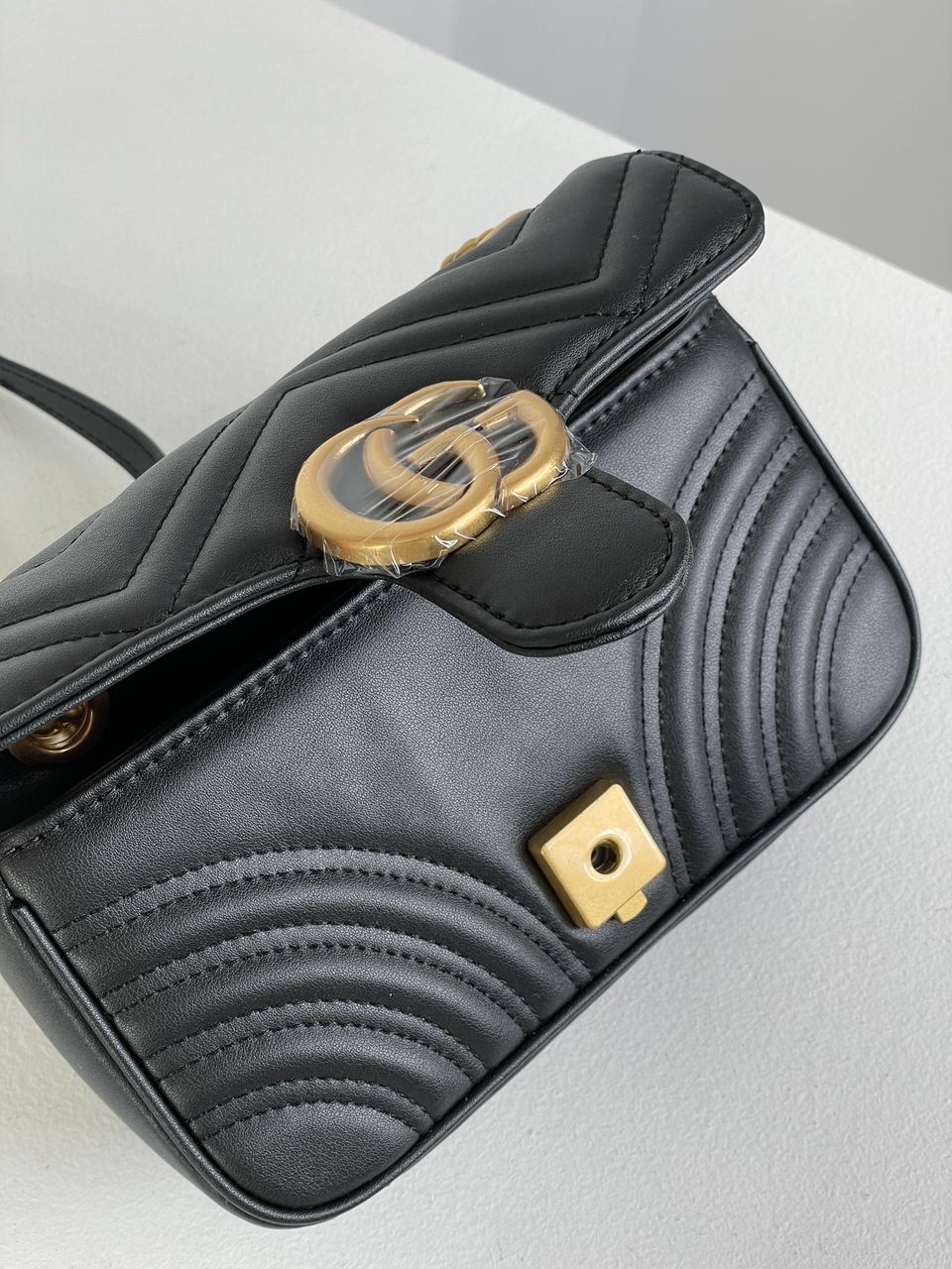Gucci Marmont Mini Shoulder Bag, Gold Hardware - 17