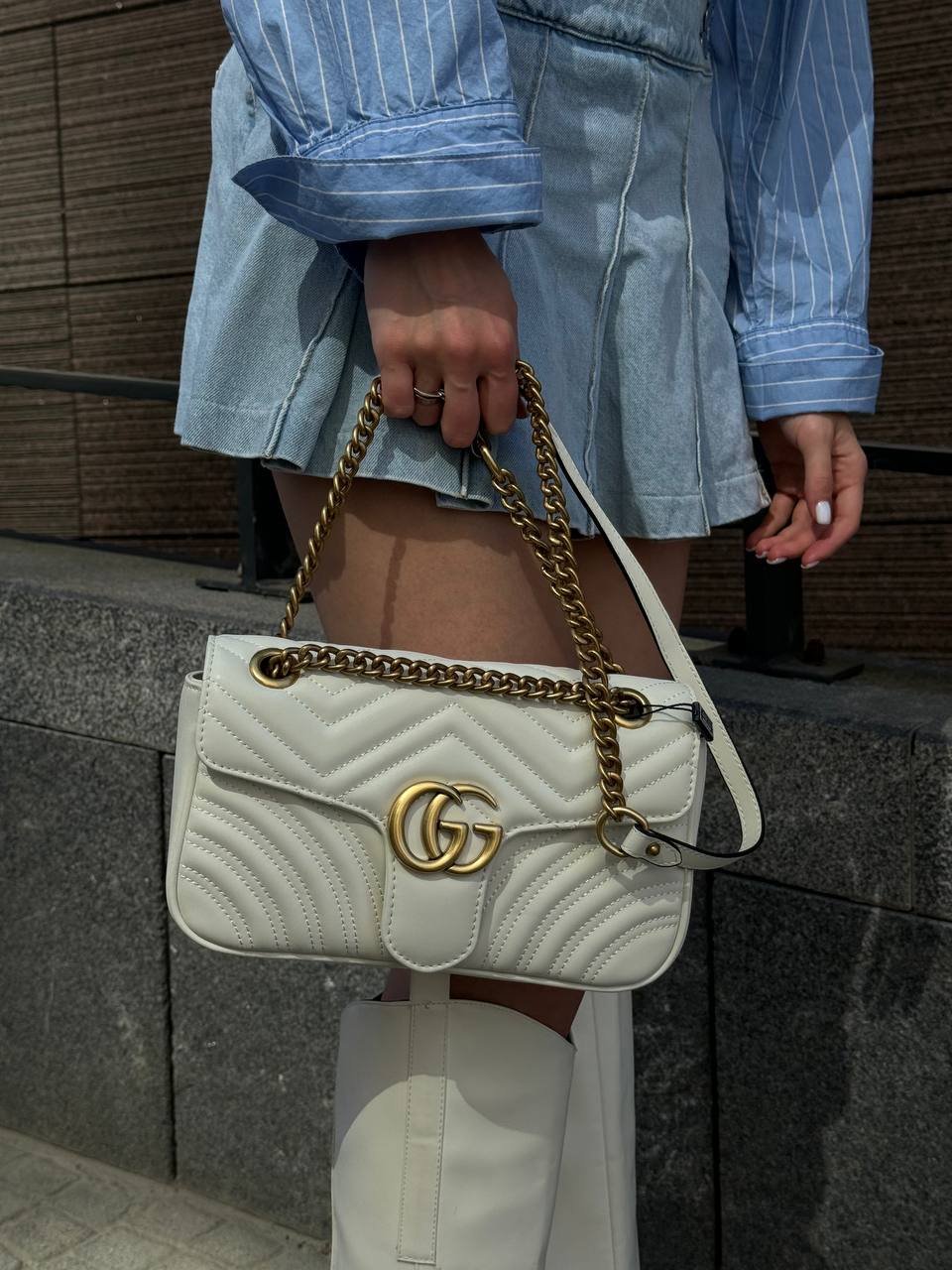 Gucci Marmont Mini Shoulder Bag, Gold Hardware - 3
