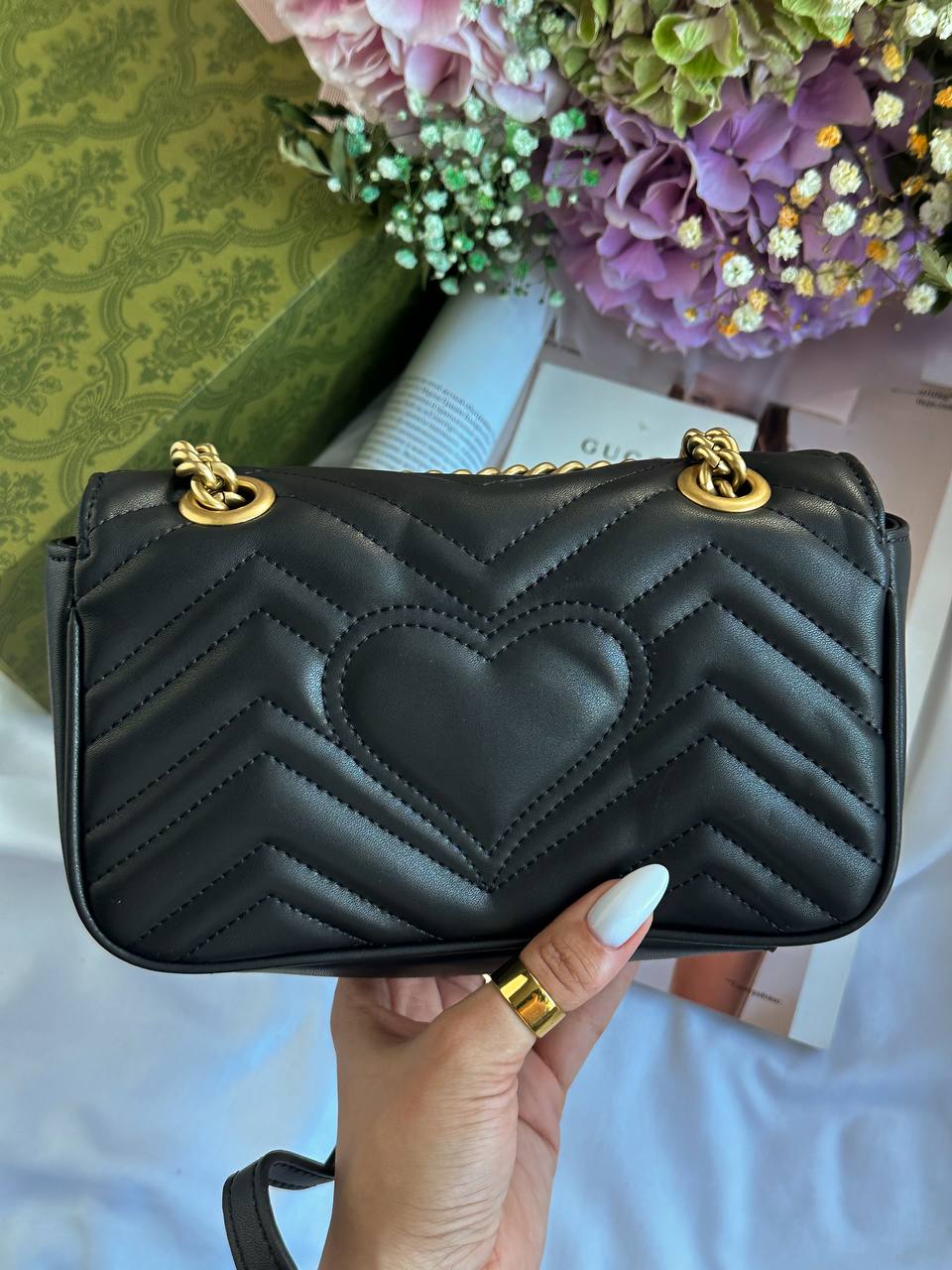 Gucci Marmont Mini Shoulder Bag, Gold Hardware - 2