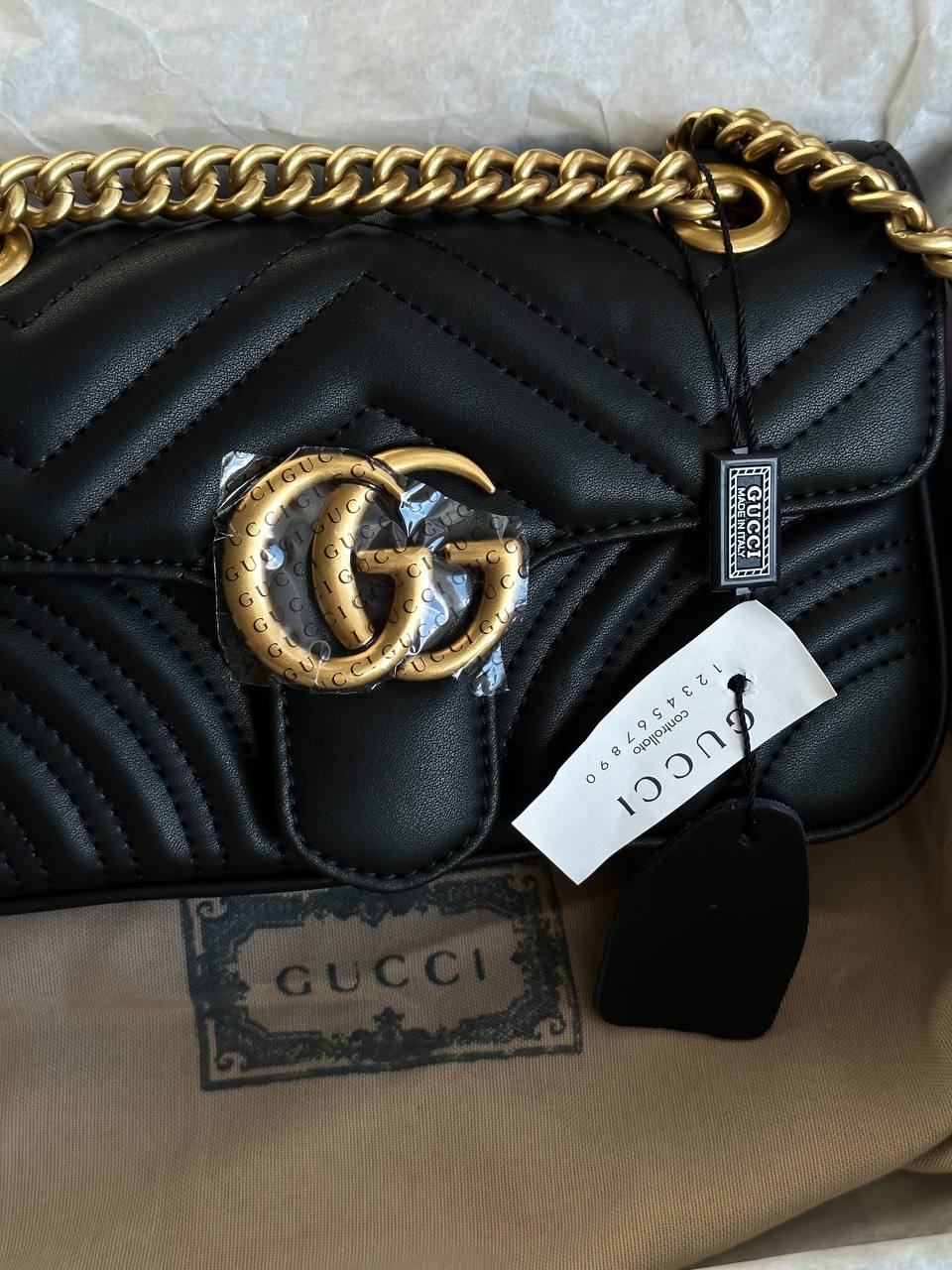 Gucci Marmont Mini Shoulder Bag, Gold Hardware - 4