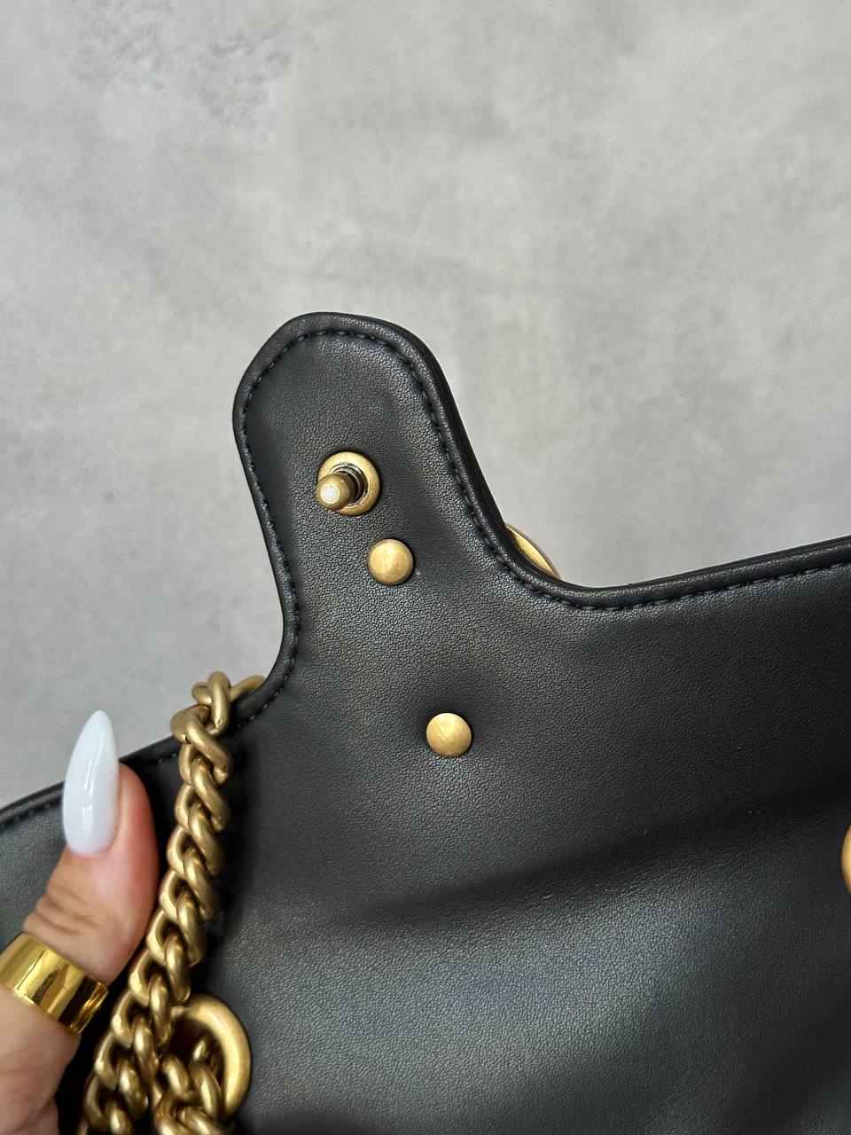 Gucci Marmont Mini Shoulder Bag, Gold Hardware - 7