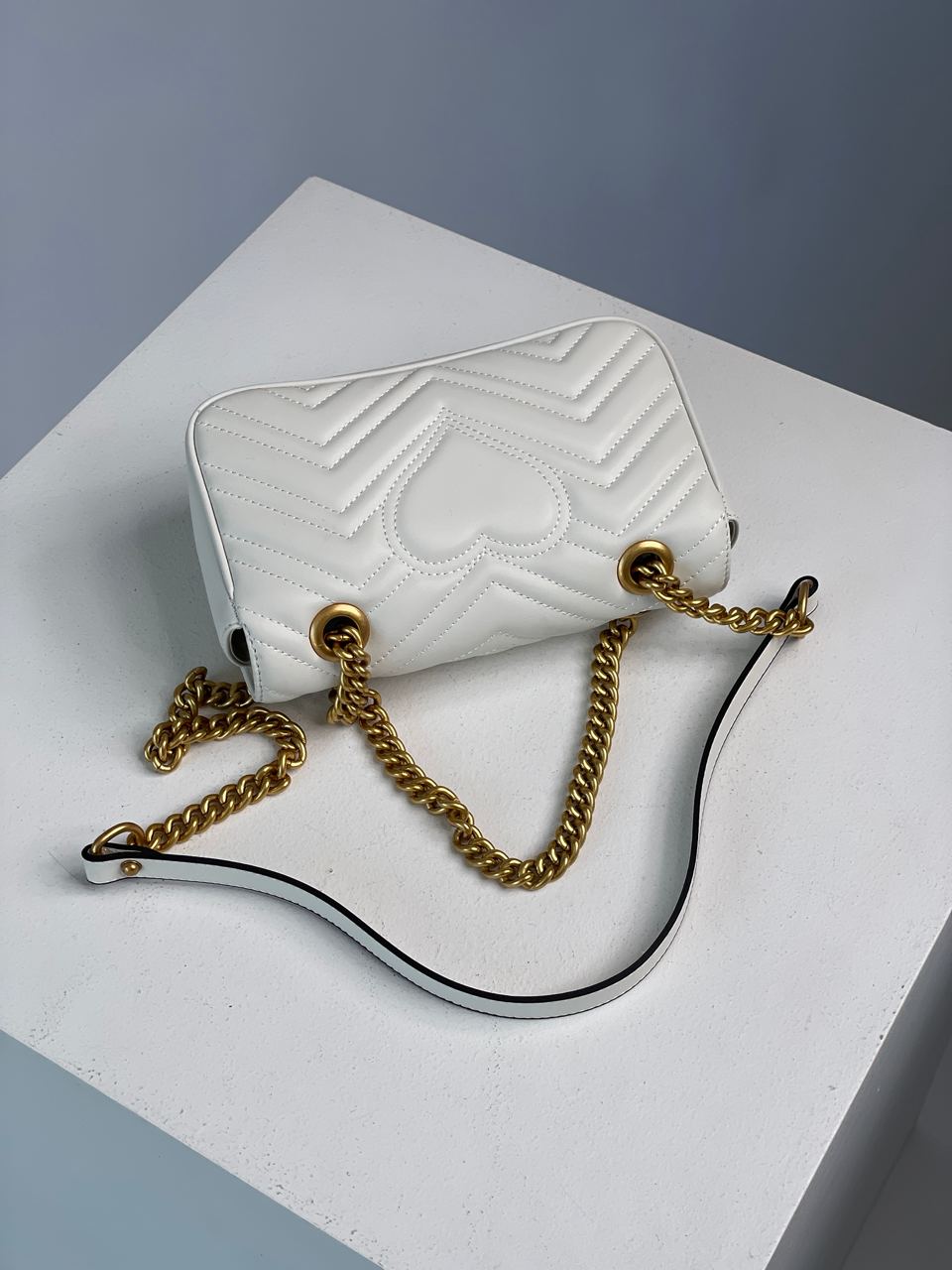 Gucci Marmont Mini Shoulder Bag, Gold Hardware - 13