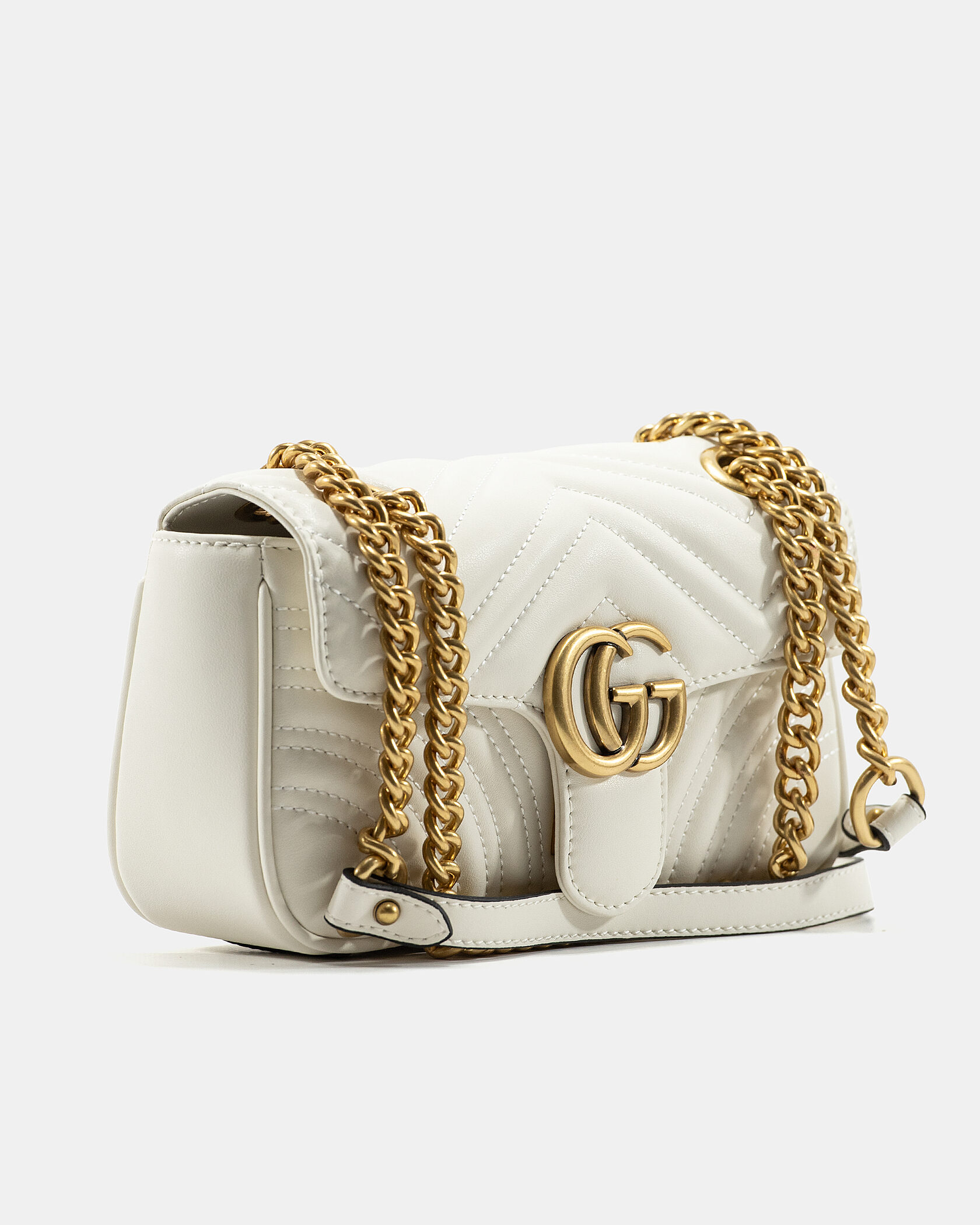 Gucci Marmont Mini Shoulder Bag White - 7