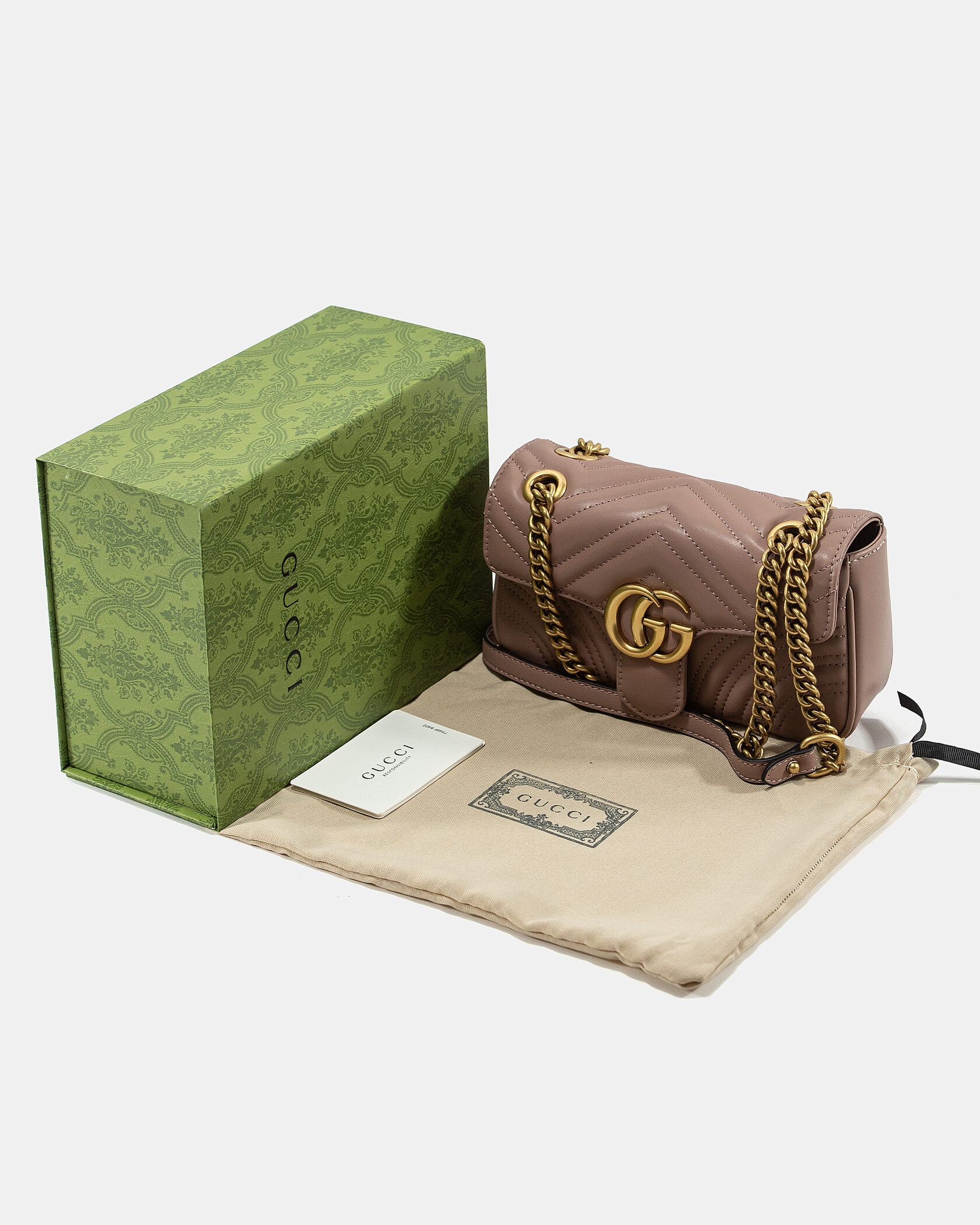 Gucci Marmont Shoulder Bag Powder Pink - 2