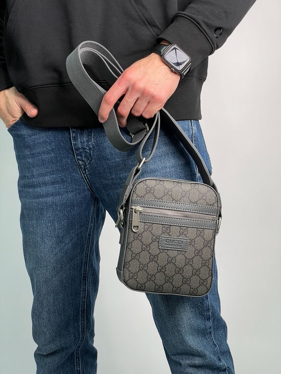 Gucci Ophidia GG Small Messenger Bag Grey - 4