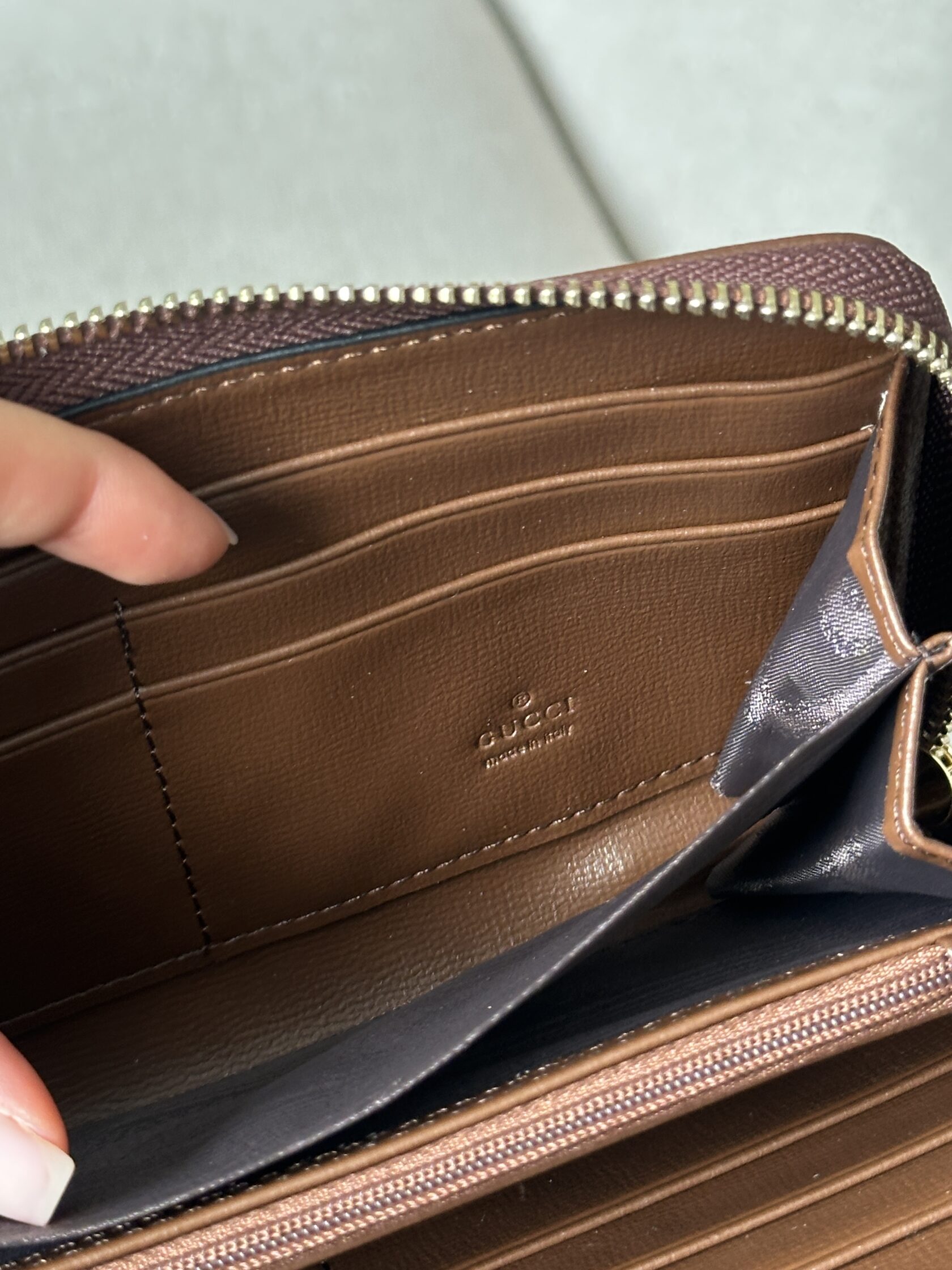 Gucci Ophidia GG Zip Around Wallet Brown - 16