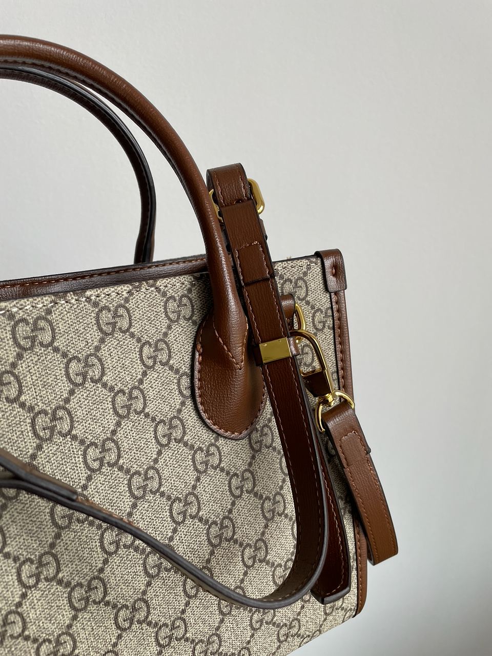 Gucci Ophidia Leather-Trimmed Monogrammed Coated-Canvas Tote Bag - 19