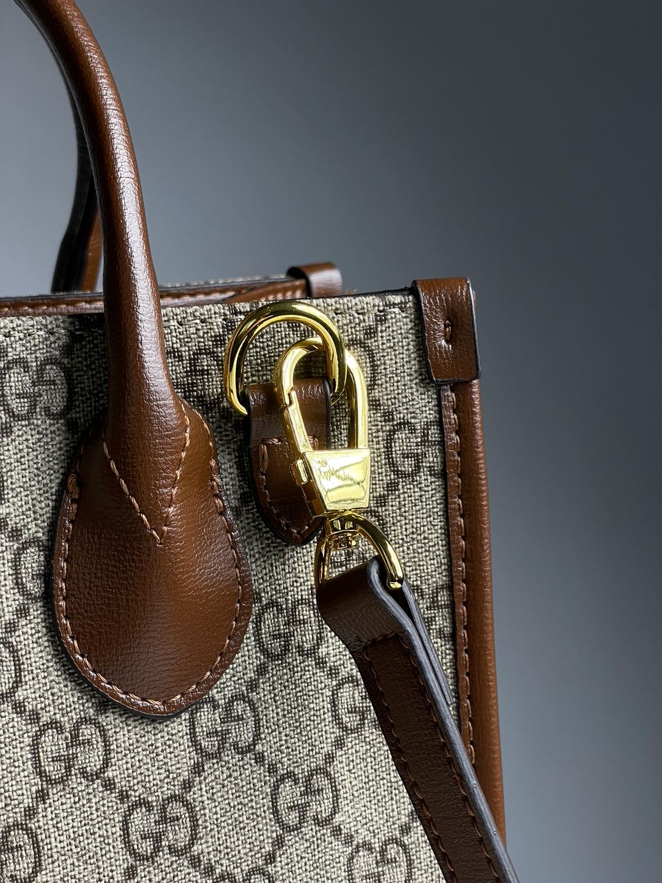 Gucci Ophidia Leather-Trimmed Monogrammed Coated-Canvas Tote Bag - 23