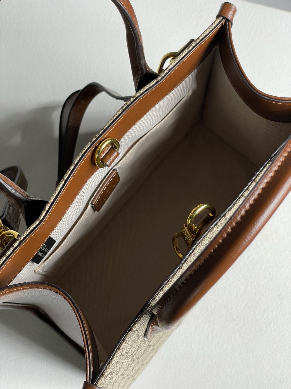 Gucci Ophidia Leather-Trimmed Monogrammed Coated-Canvas Tote Bag - 31