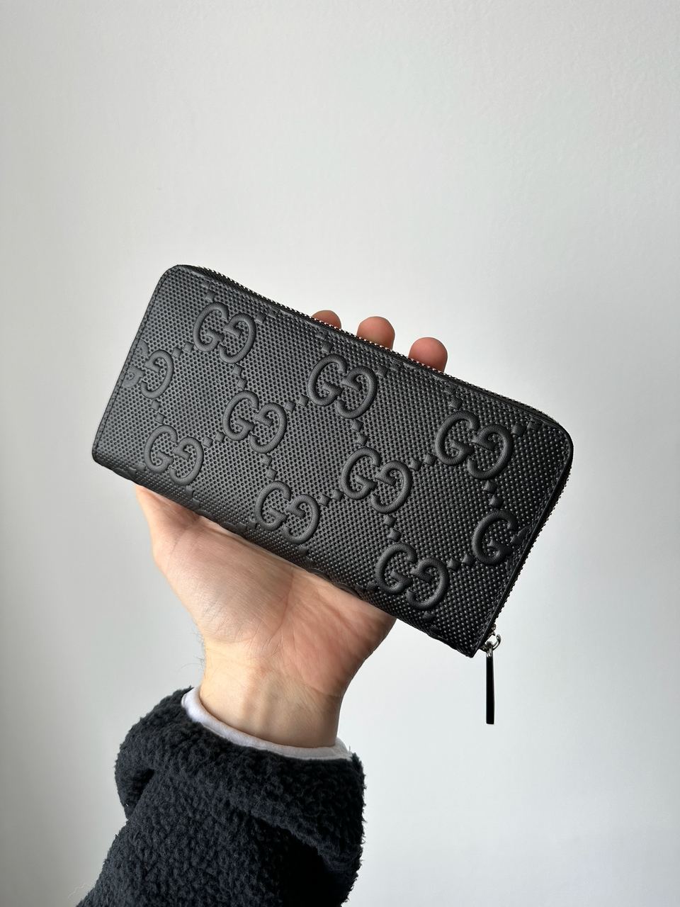 Gucci Wallet Black Embossed Leather - 3