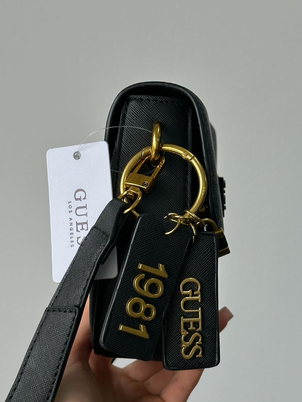 Guess Cordelia Shoulder Bag Blue Canvas - 5