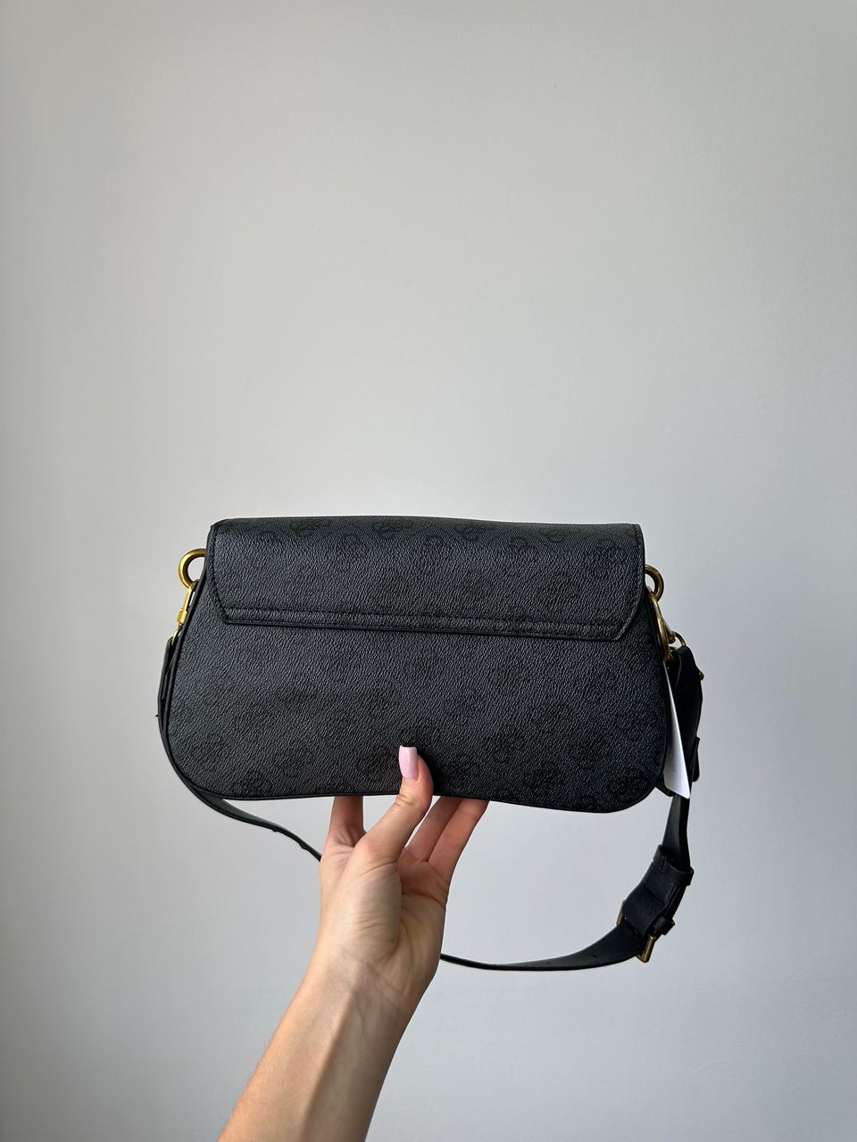 Guess Cordelia Shoulder Bag Blue Canvas - 6