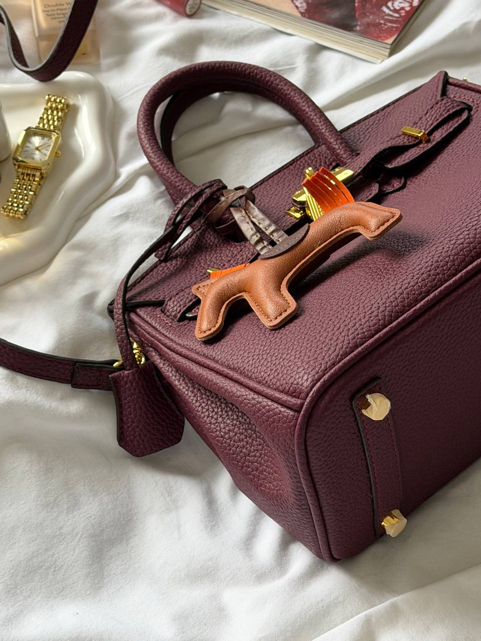 Hermès Birkin 25 Burgundy/Gold - 6