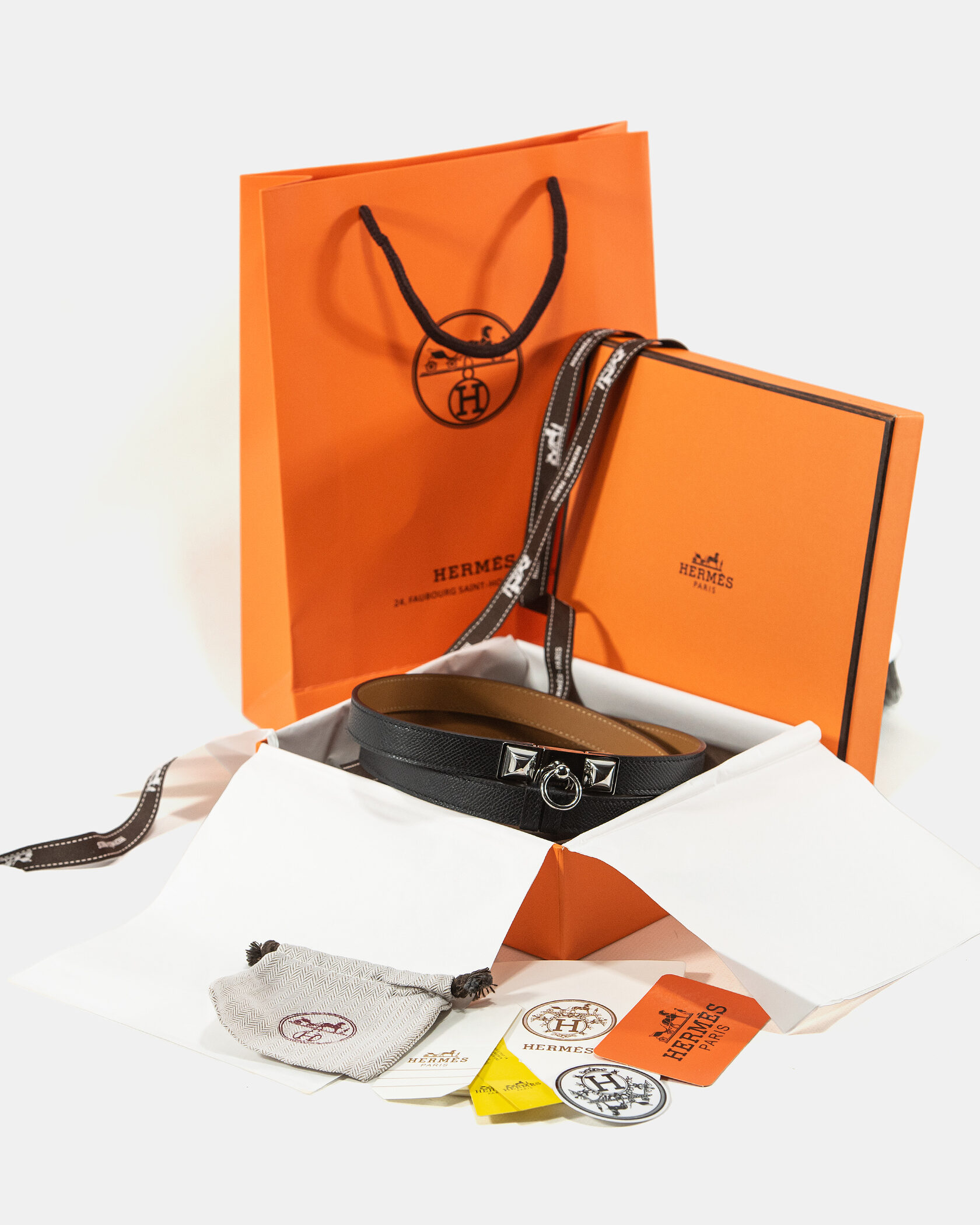 Hermès Collier de Chien Bracelet Black/Silver - 2